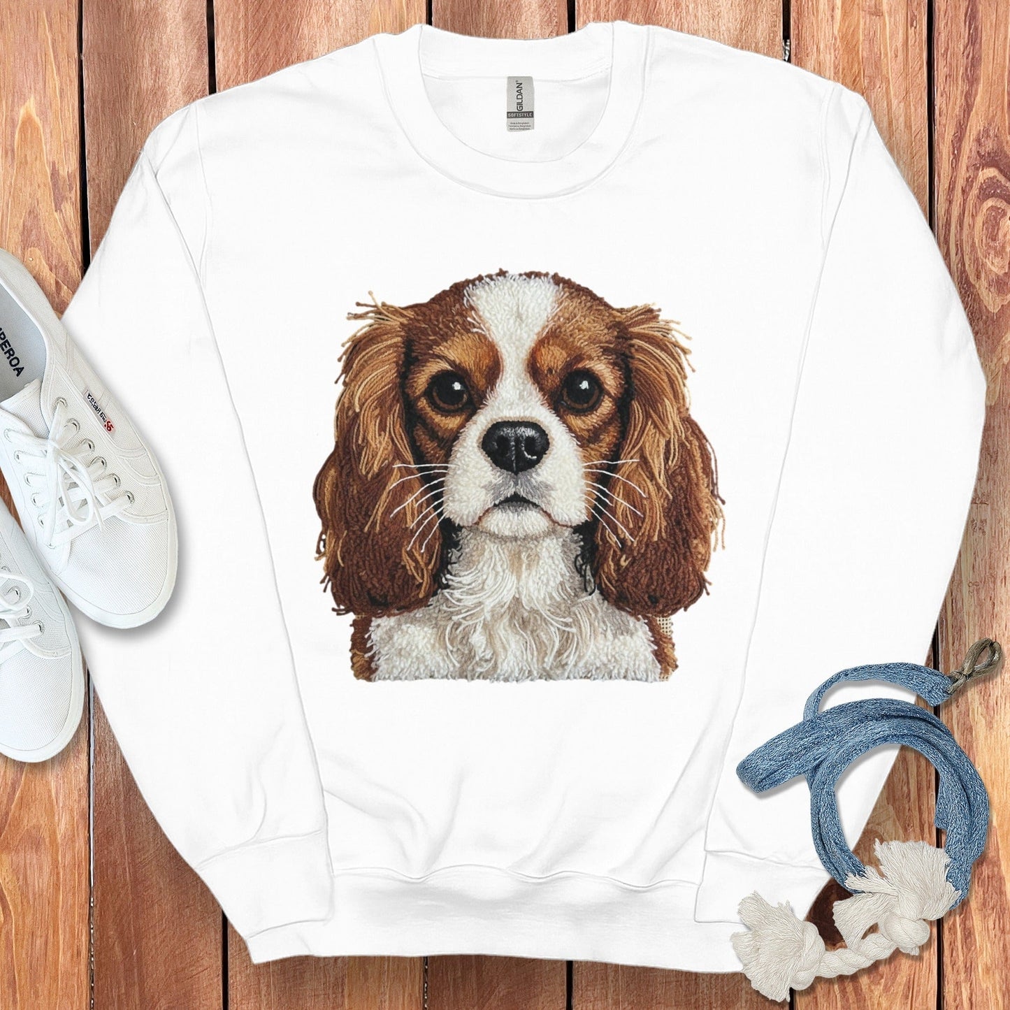 Cute Cavalier King Charles Spaniel Printed Sweatshirt