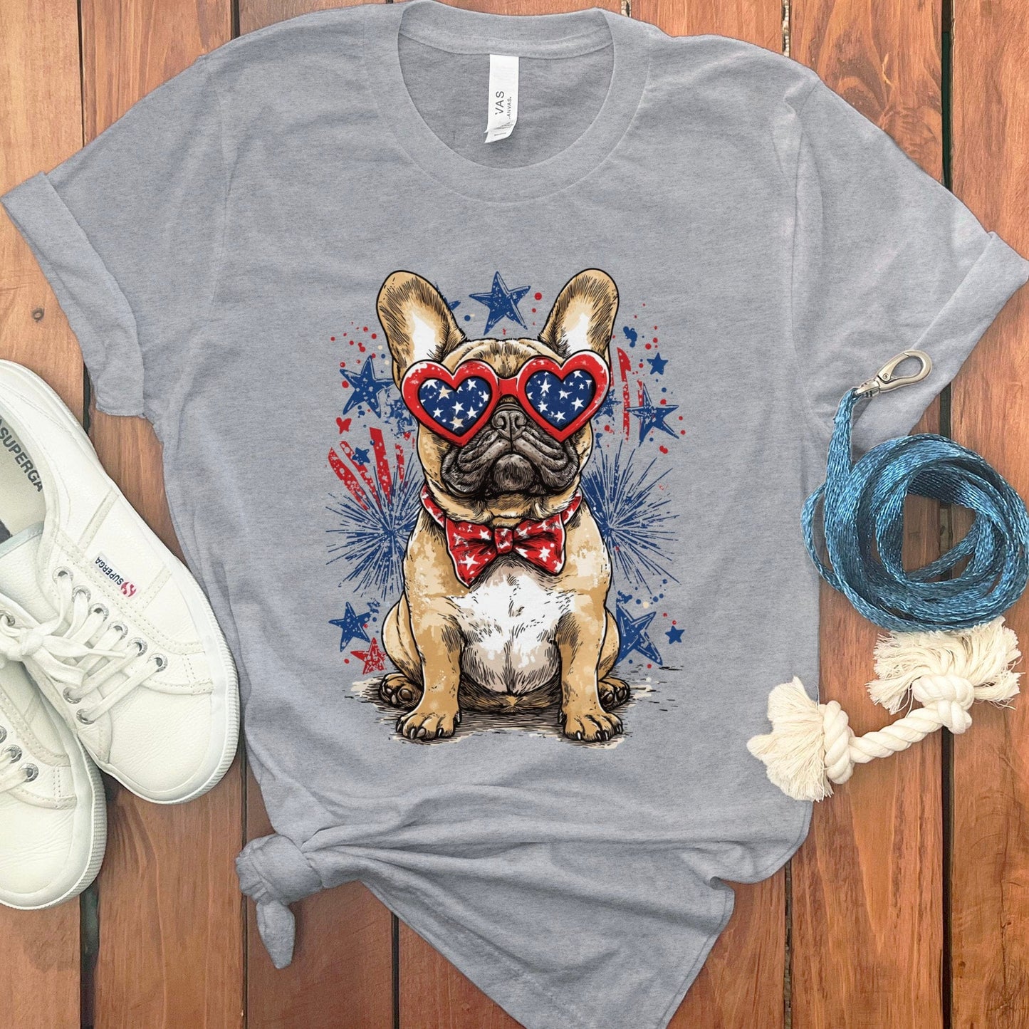 Patriotic French Bulldog Graphic Tee product type