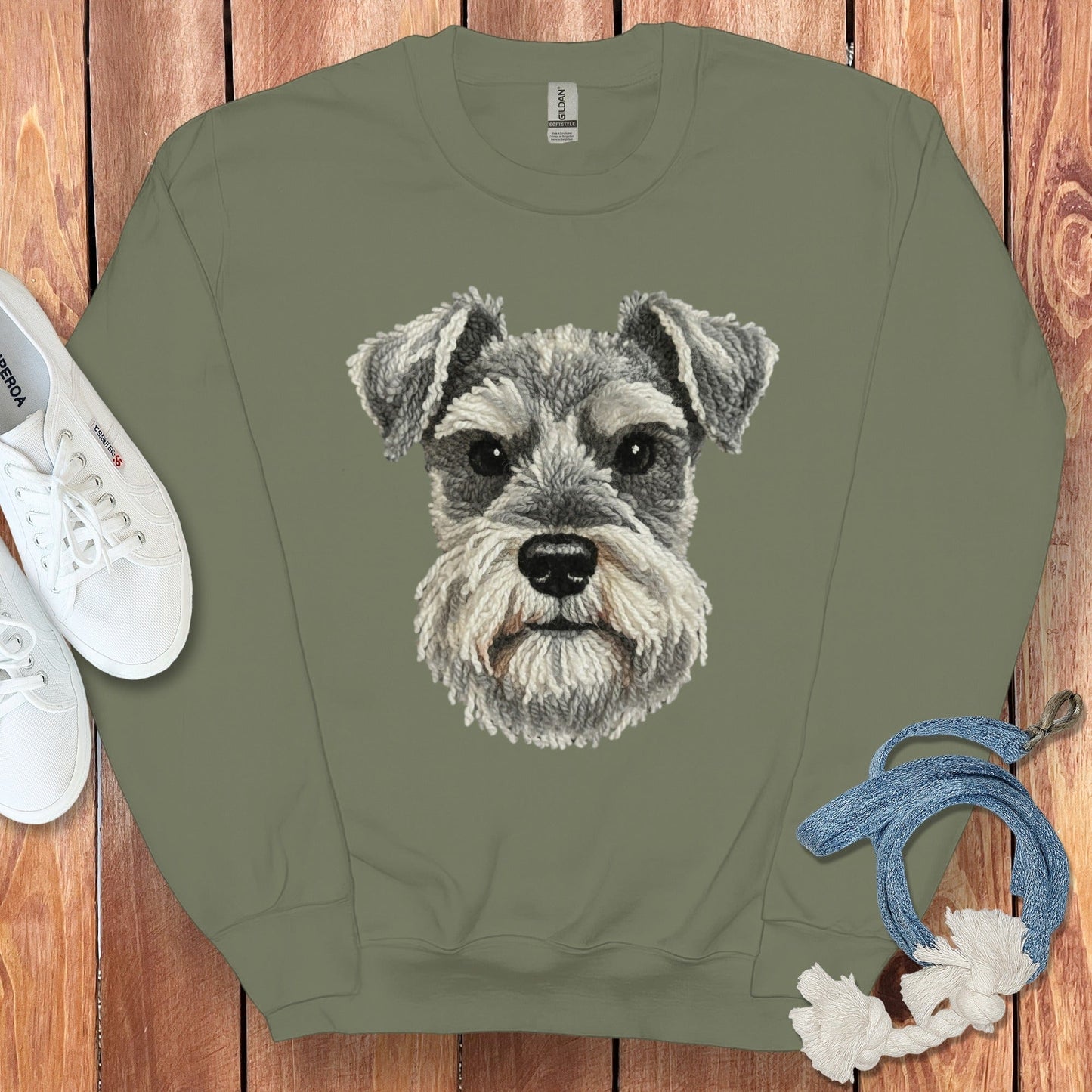 Schnauzer Dog Face Graphic Print Sweatshirt product