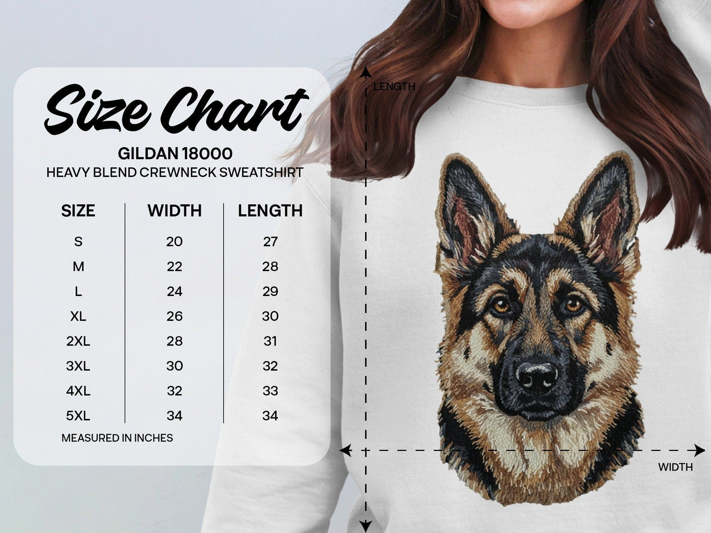 German Shepherd Print Sweatshirt for Casual Wear