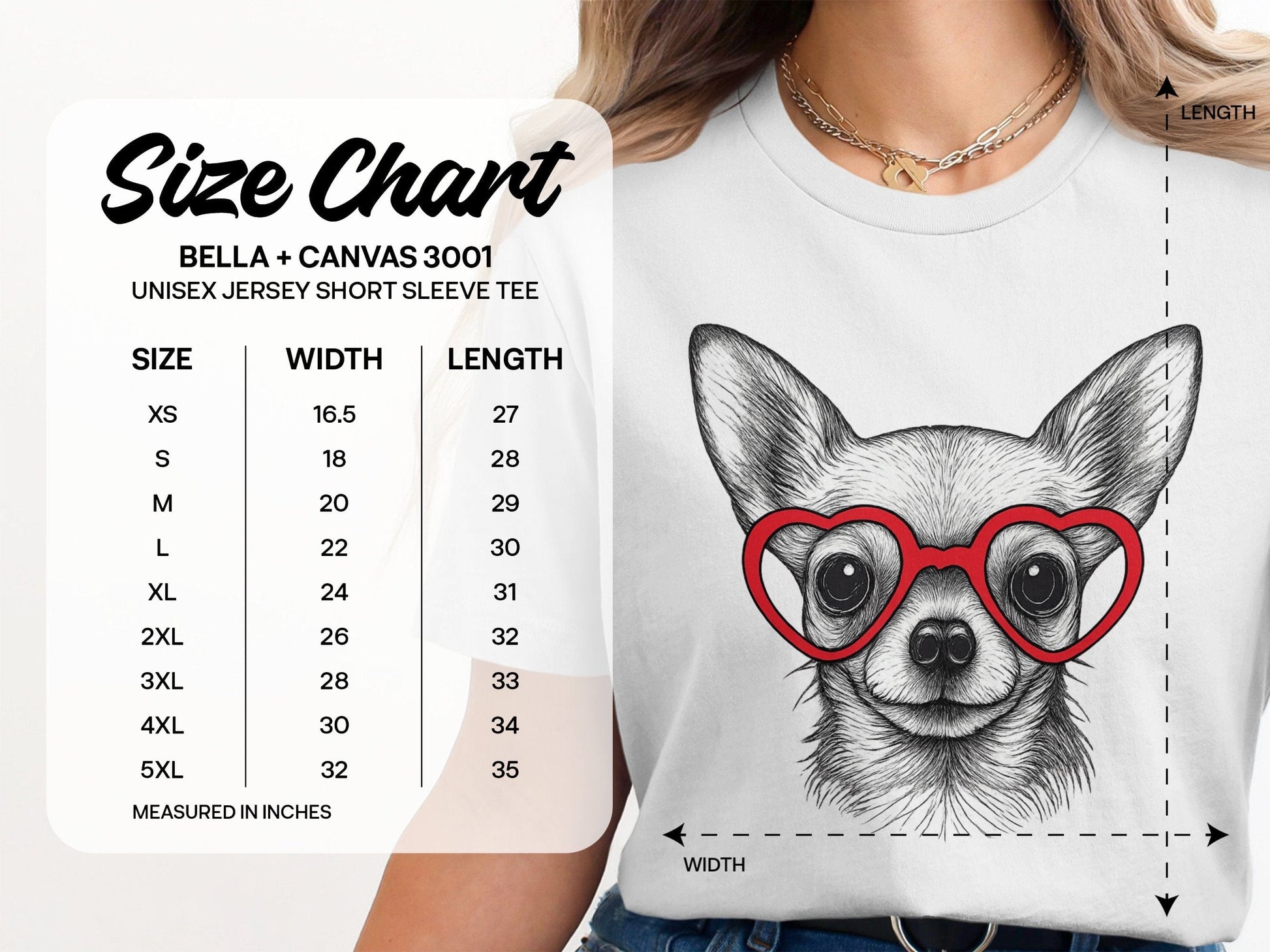 Cute Chihuahua Illustration Unisex Short Sleeve Tee product