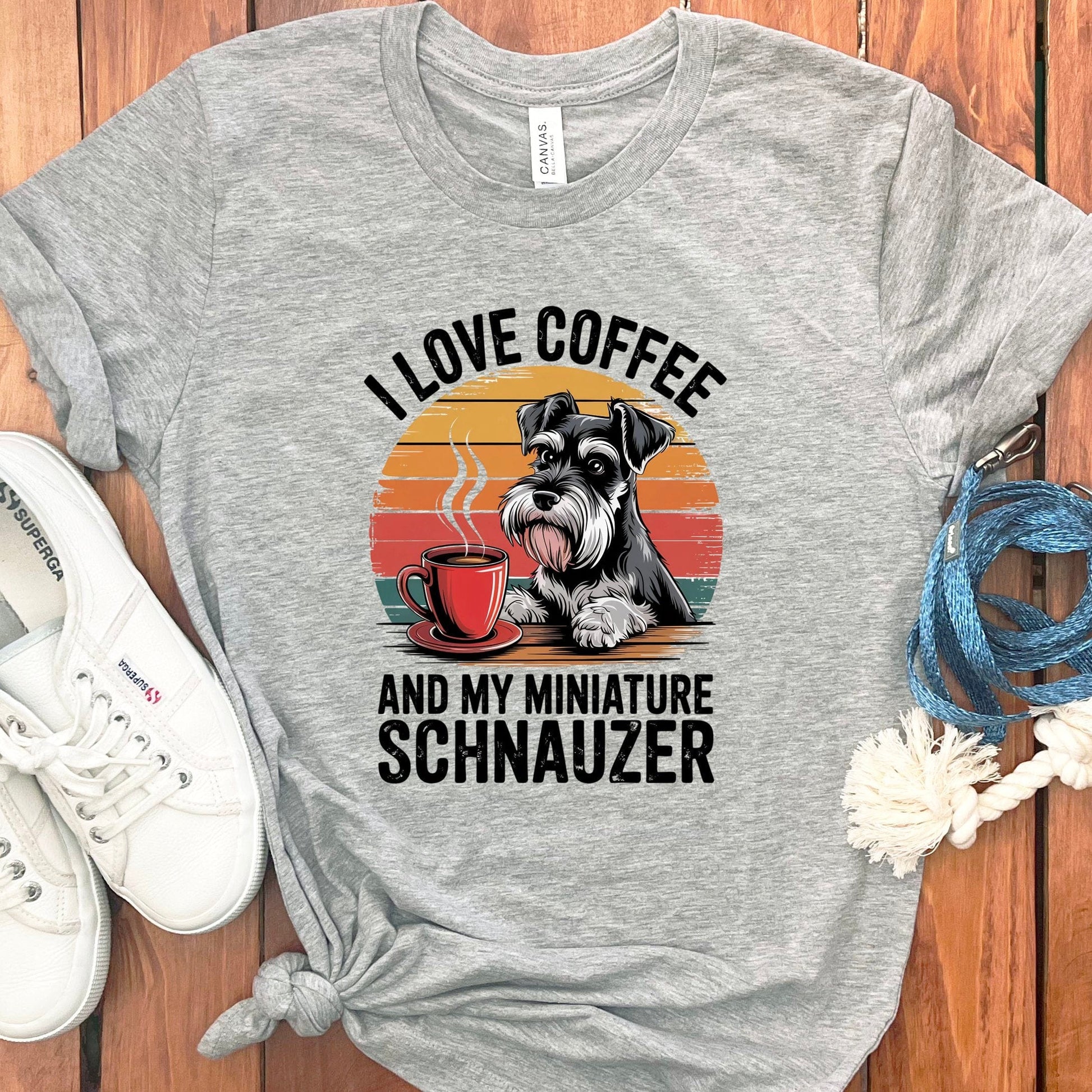 I Love Coffee and My Miniature Schnauzer Shirt product type