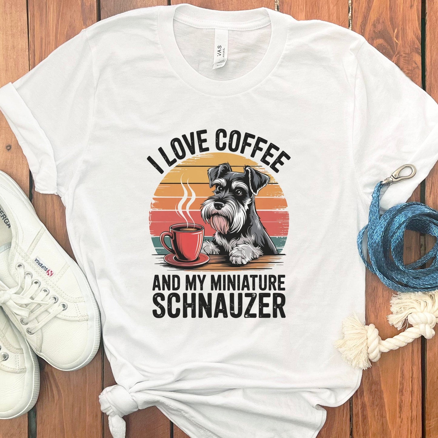 I Love Coffee and My Miniature Schnauzer T-shirt product