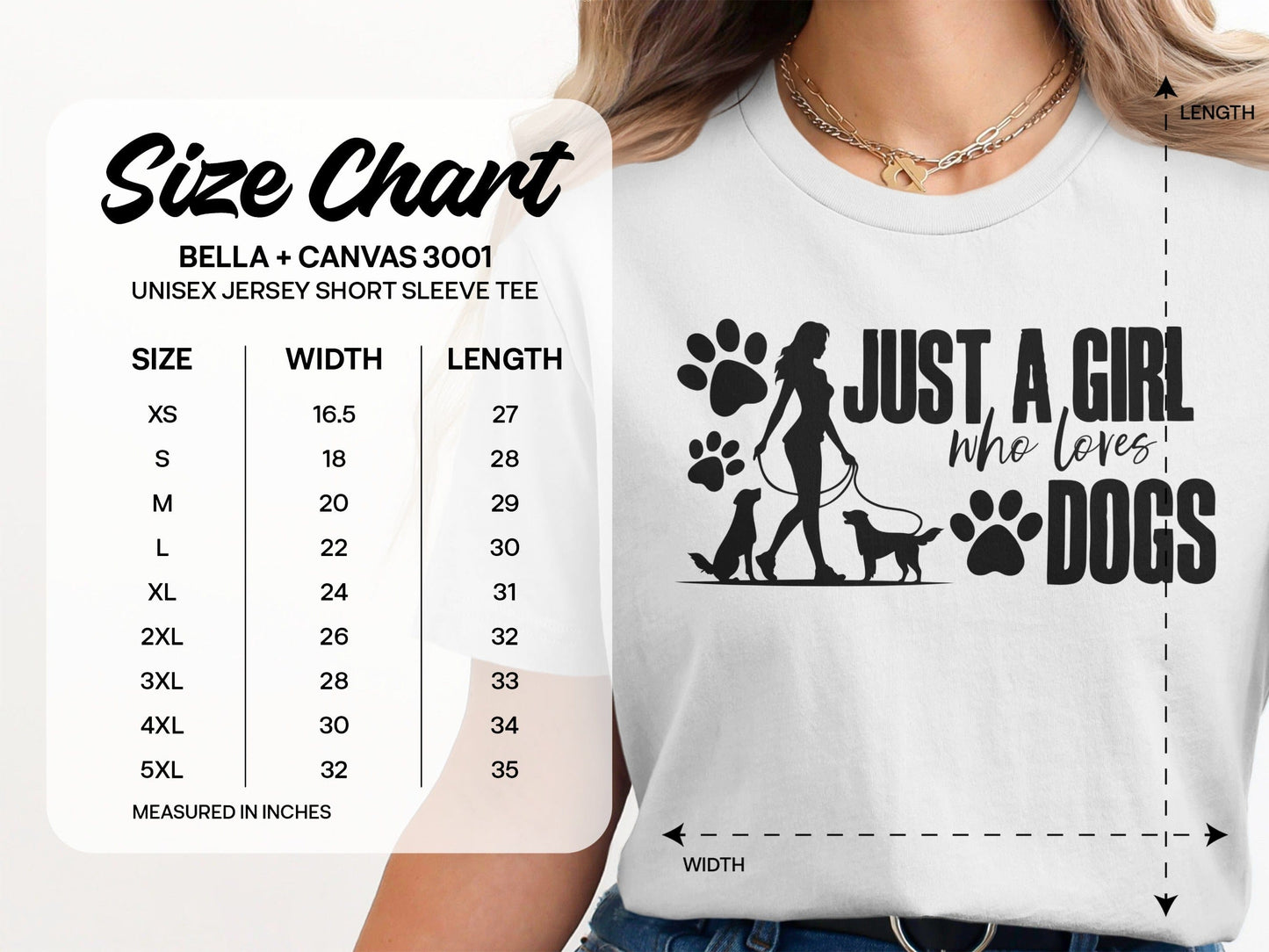Just A Girl Who Loves Dogs Graphic Tee Shirt product