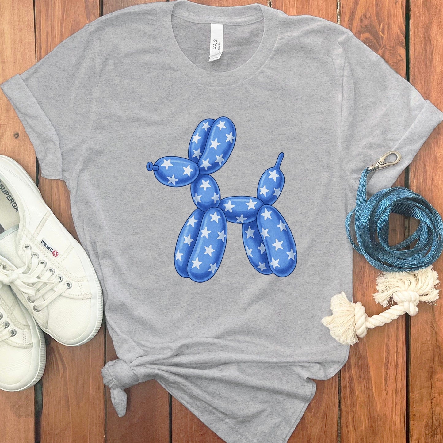 Starry Blue Balloon Dog Graphic Tee product