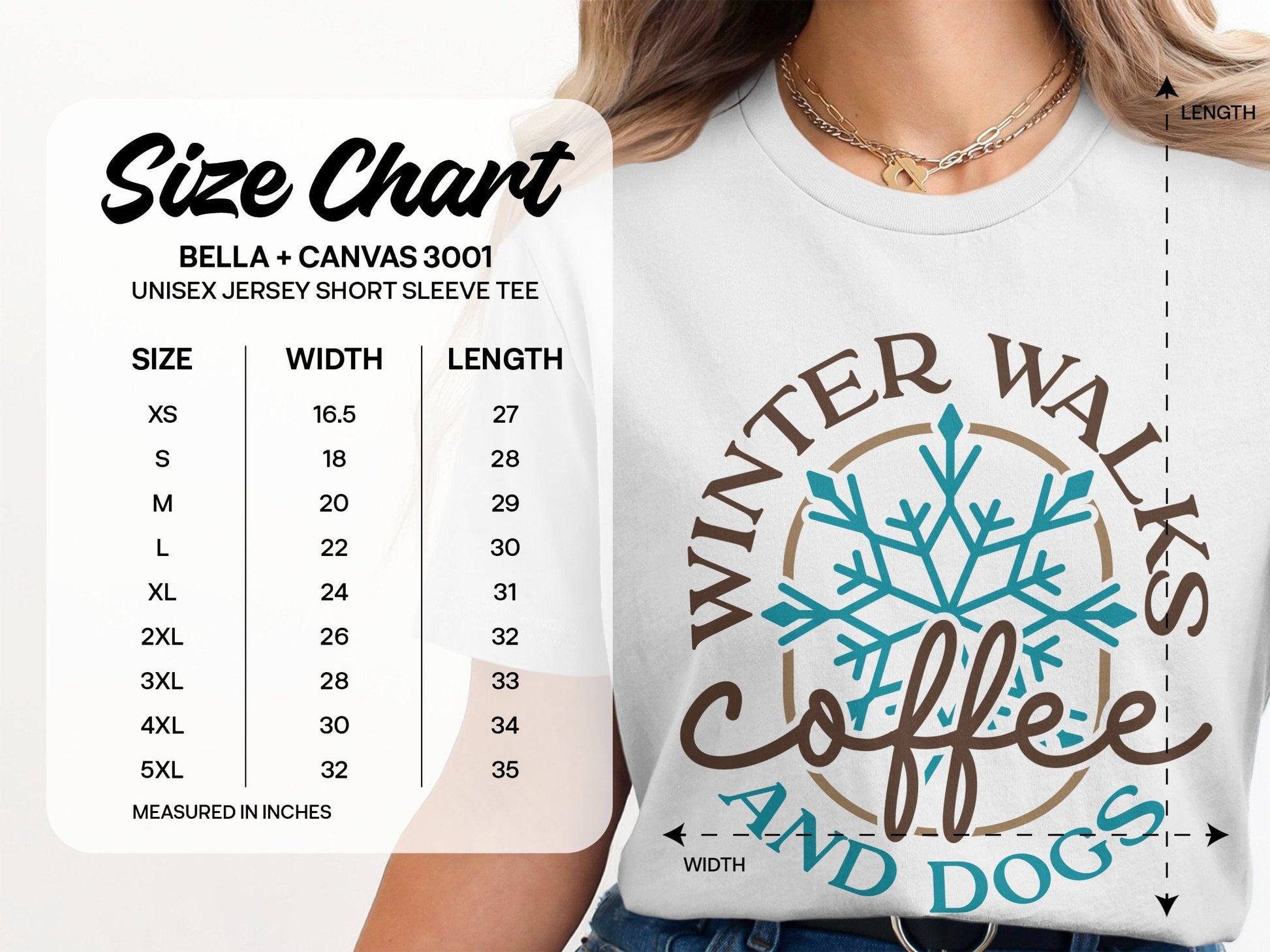 Winter Walks Coffee and Dogs Unisex Jersey Tee product