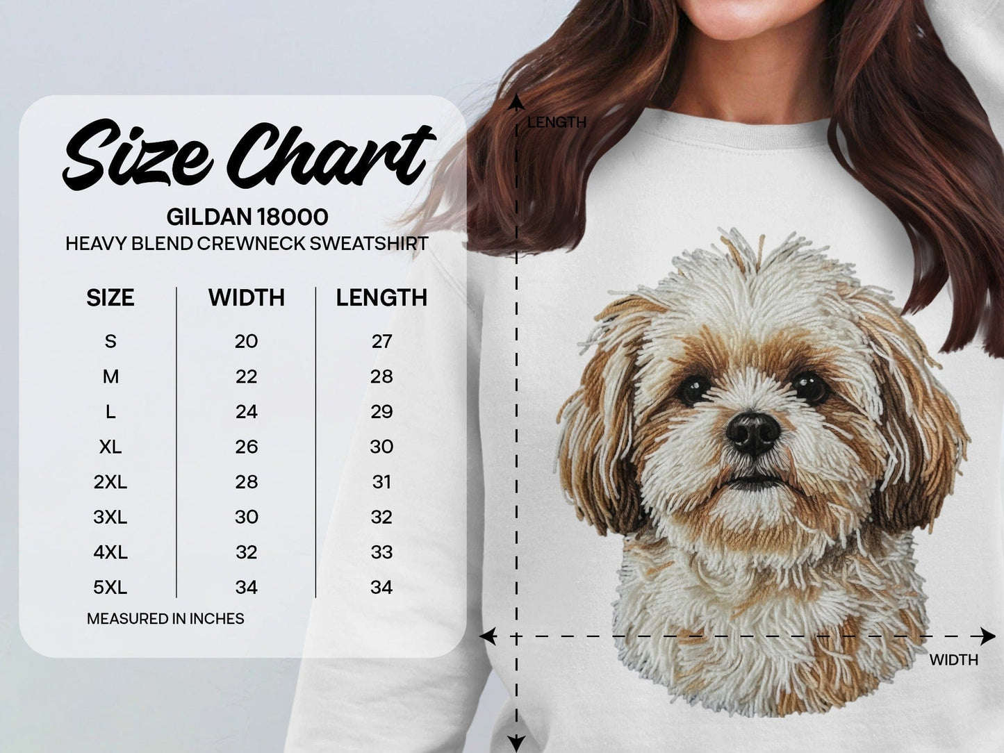 Cute Dog Print Crewneck Sweatshirt for Dog Lovers