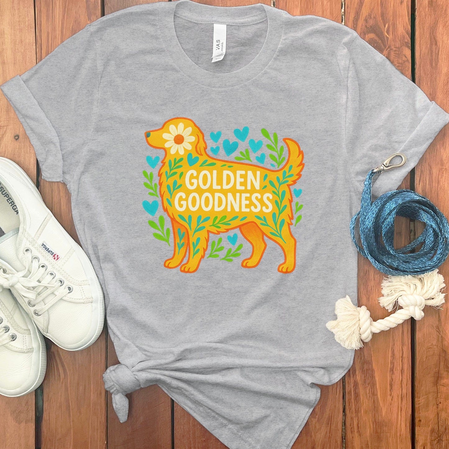 Golden Goodness Floral Dog Graphic T-Shirt product type