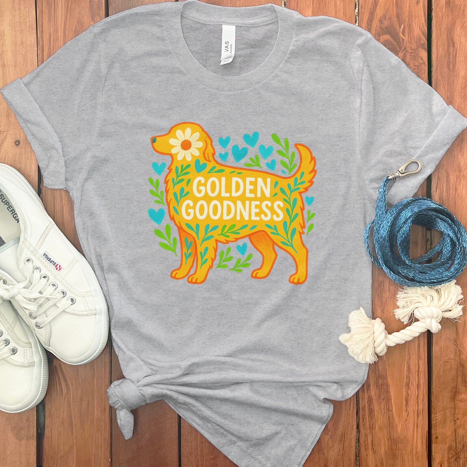 Golden Goodness Floral Dog Graphic T-Shirt product type