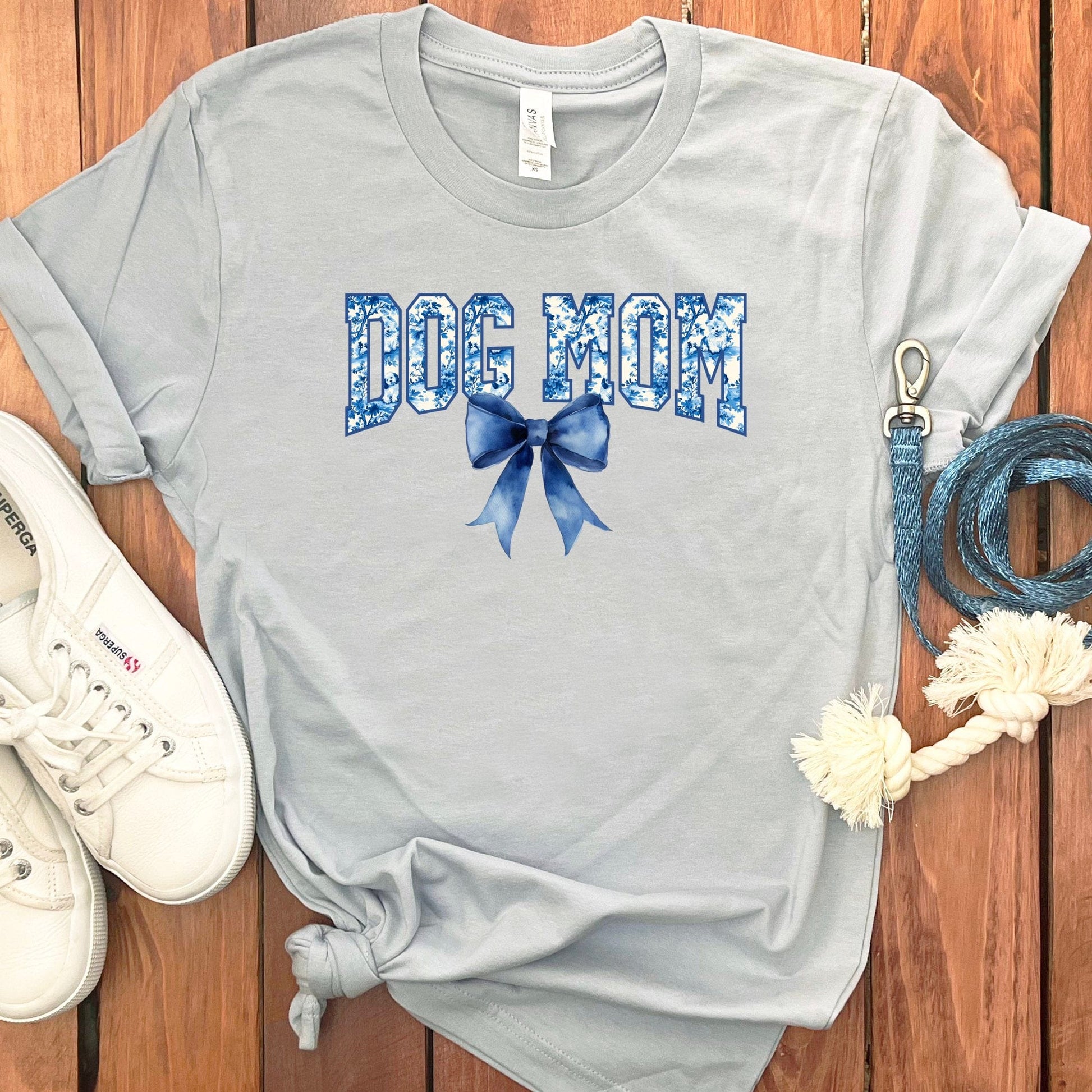 Dog Mom Graphic T-Shirt Blue Ribbon Design product