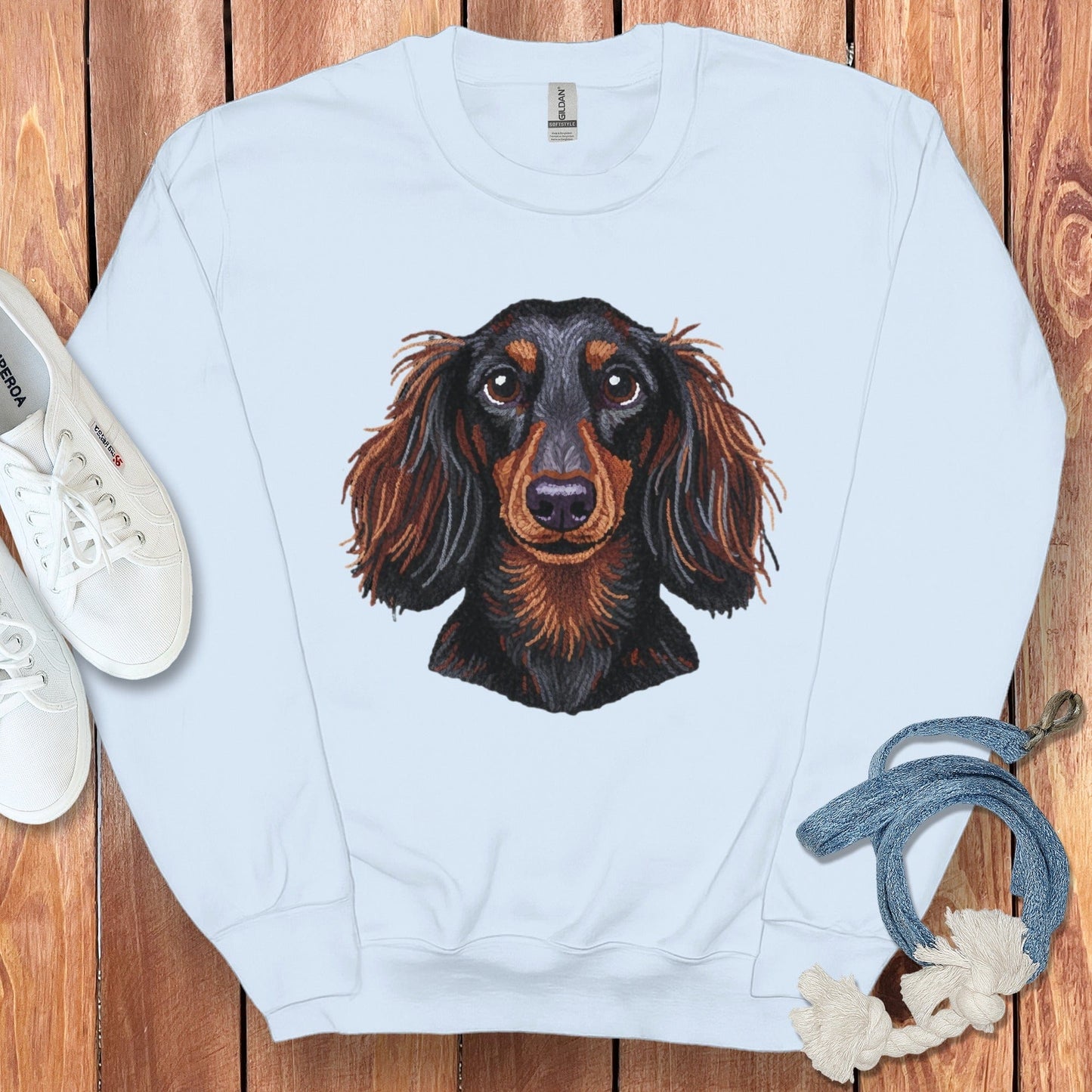 Cute Dachshund Print Cozy Sweatshirt Product