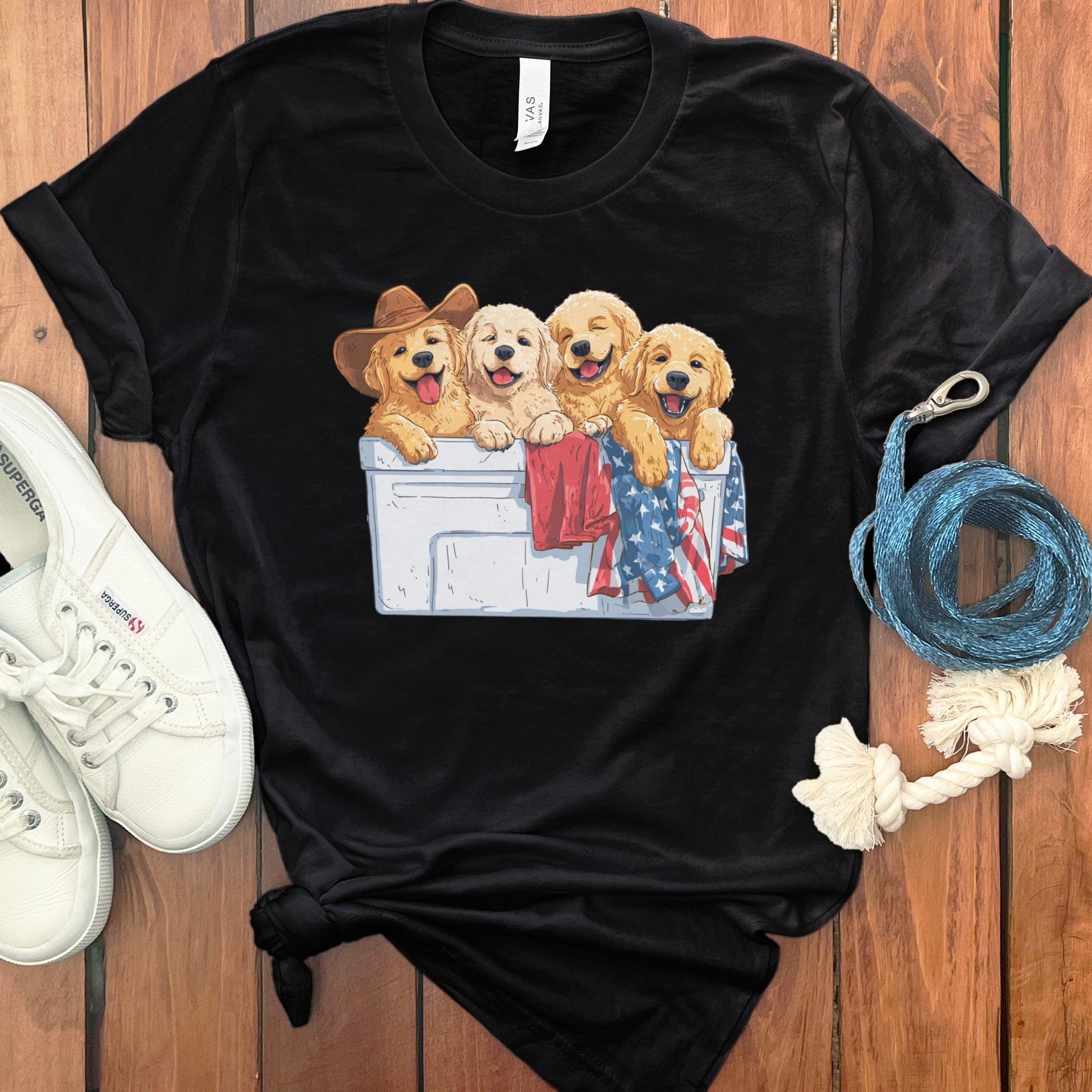 Adorable Puppies With Cowboy Hat T Shirt product type