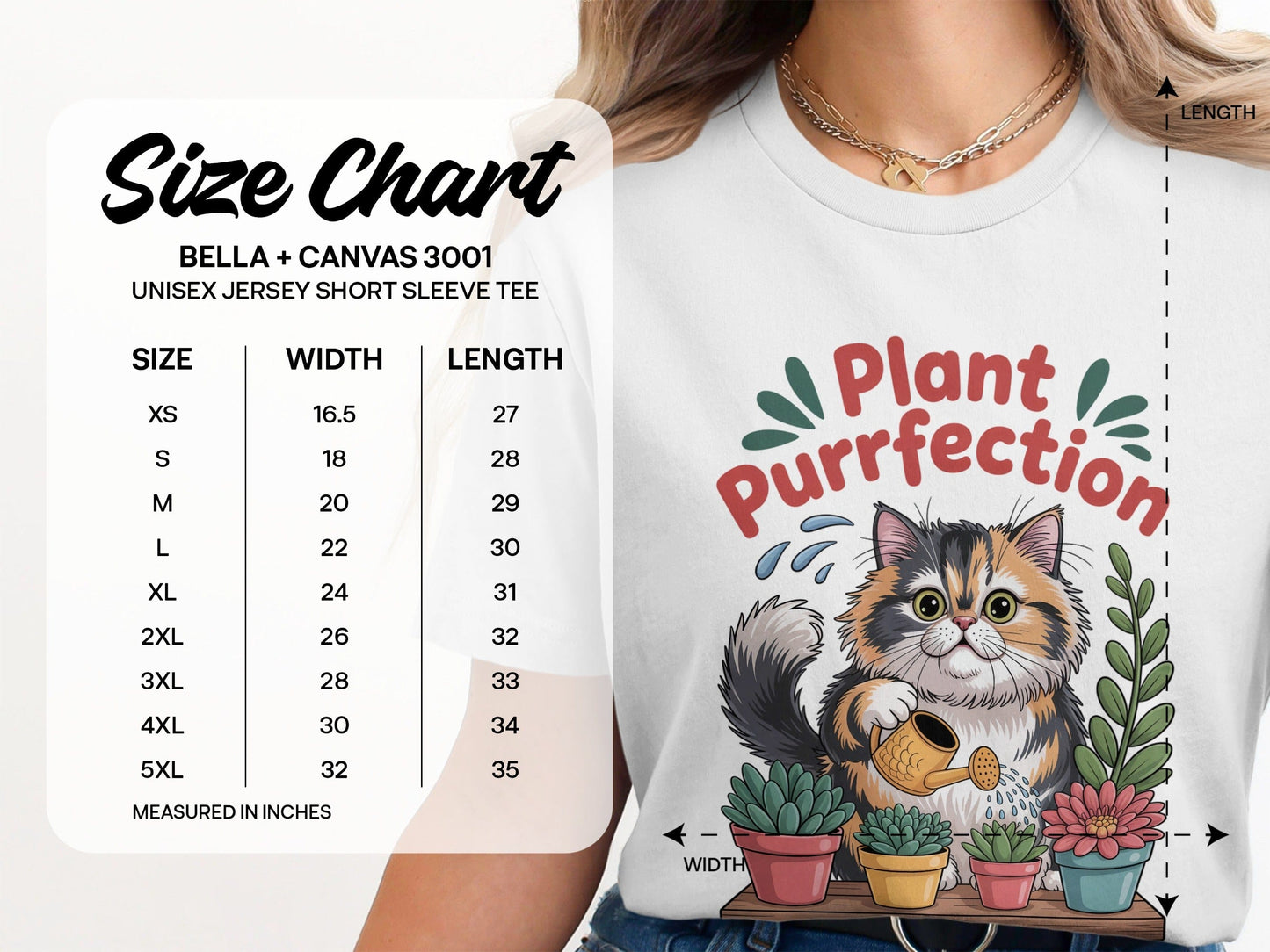 Plant Purrfection Cute Cat Design Short Sleeve Tee product