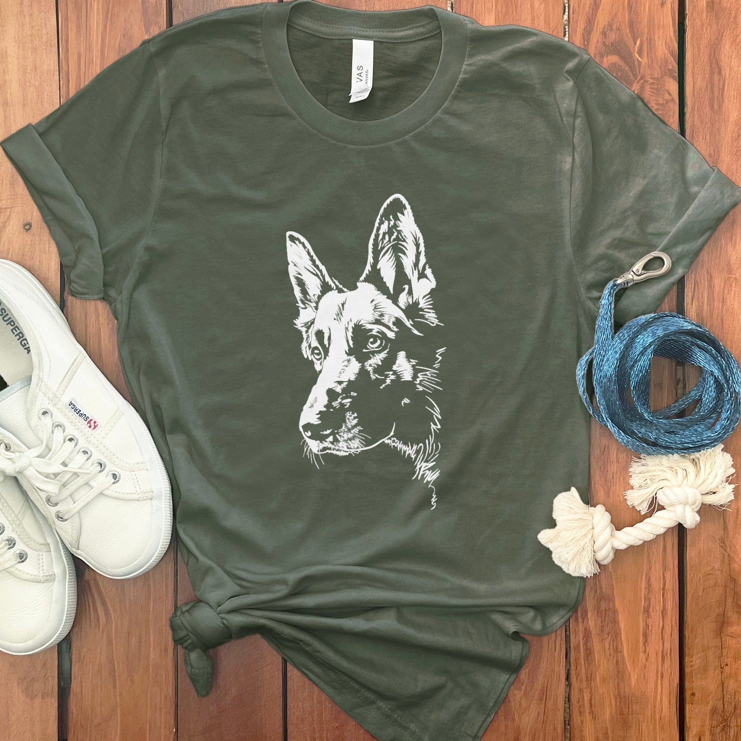 German Shepherd Dog Print T-Shirt Casual Wear product