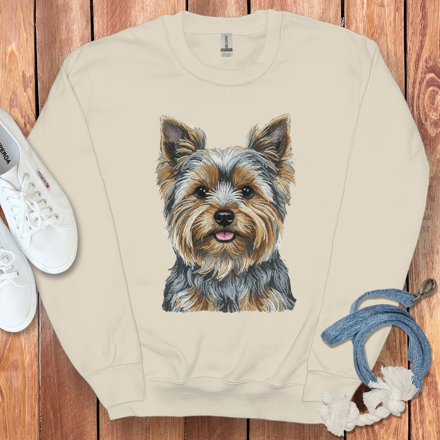 Adorable Yorkshire Terrier Print Design Sweatshirt