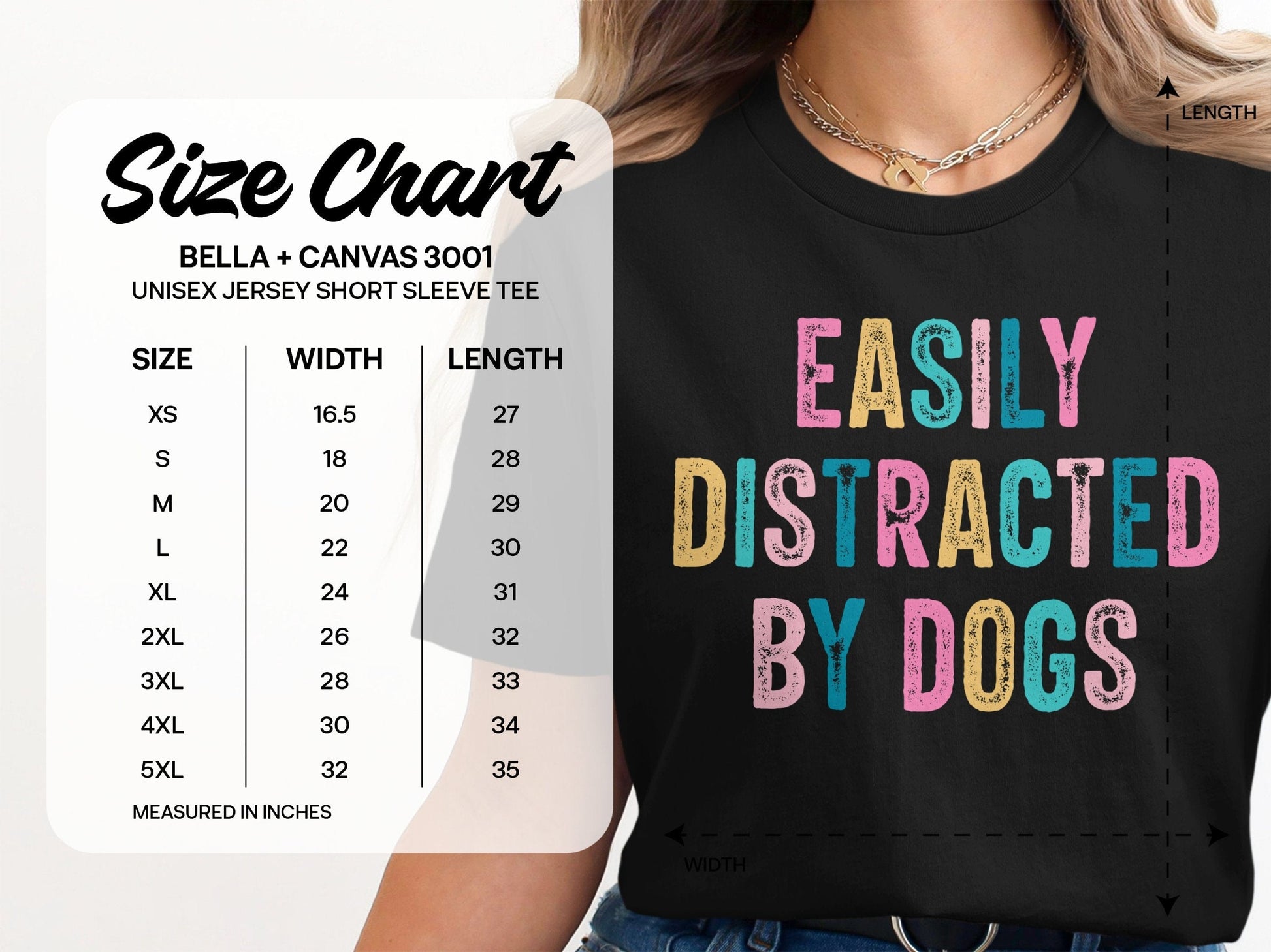 Easily Distracted by Dogs Unisex Jersey Short Sleeve Tee product type