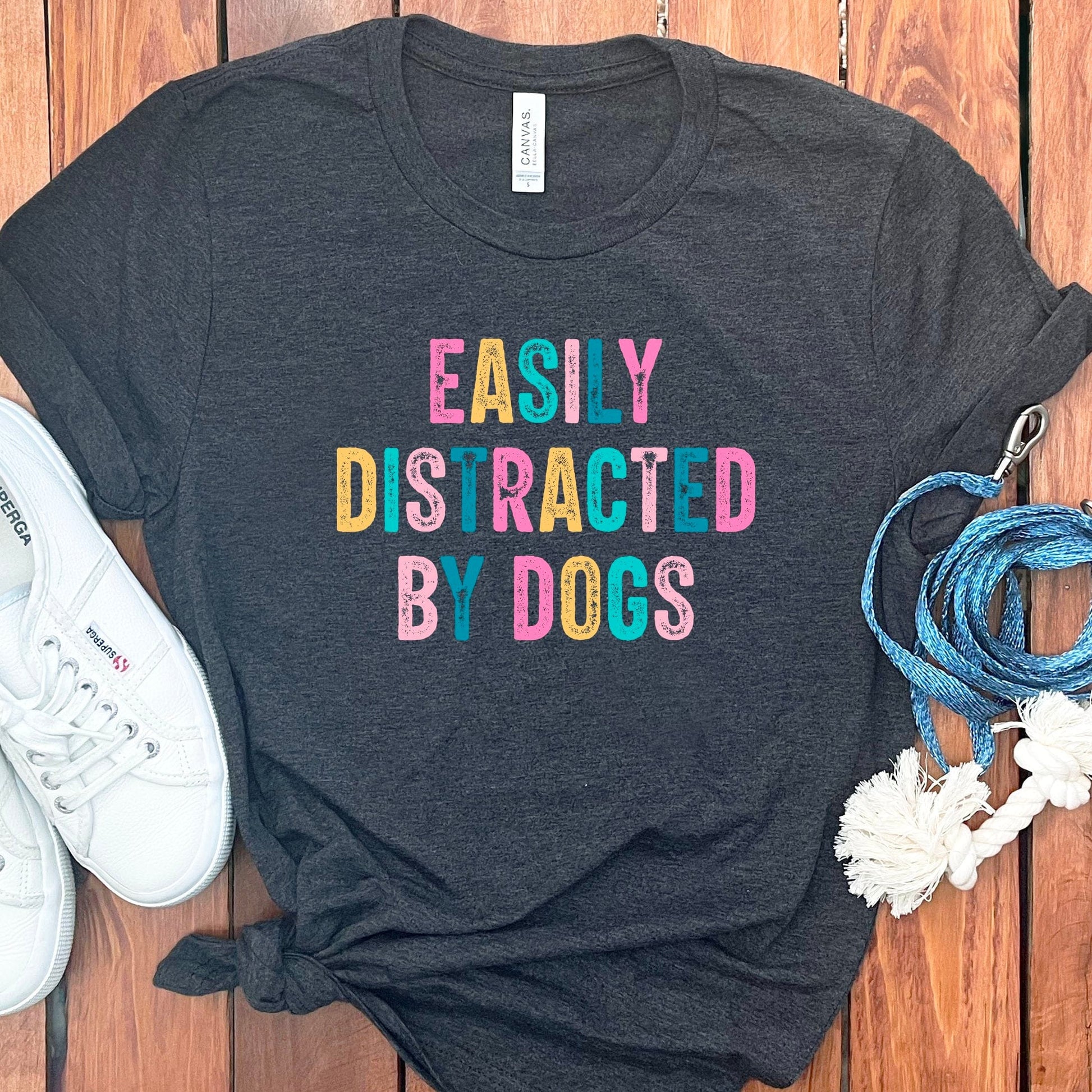 Easily Distracted By Dogs Printed T-shirt product type