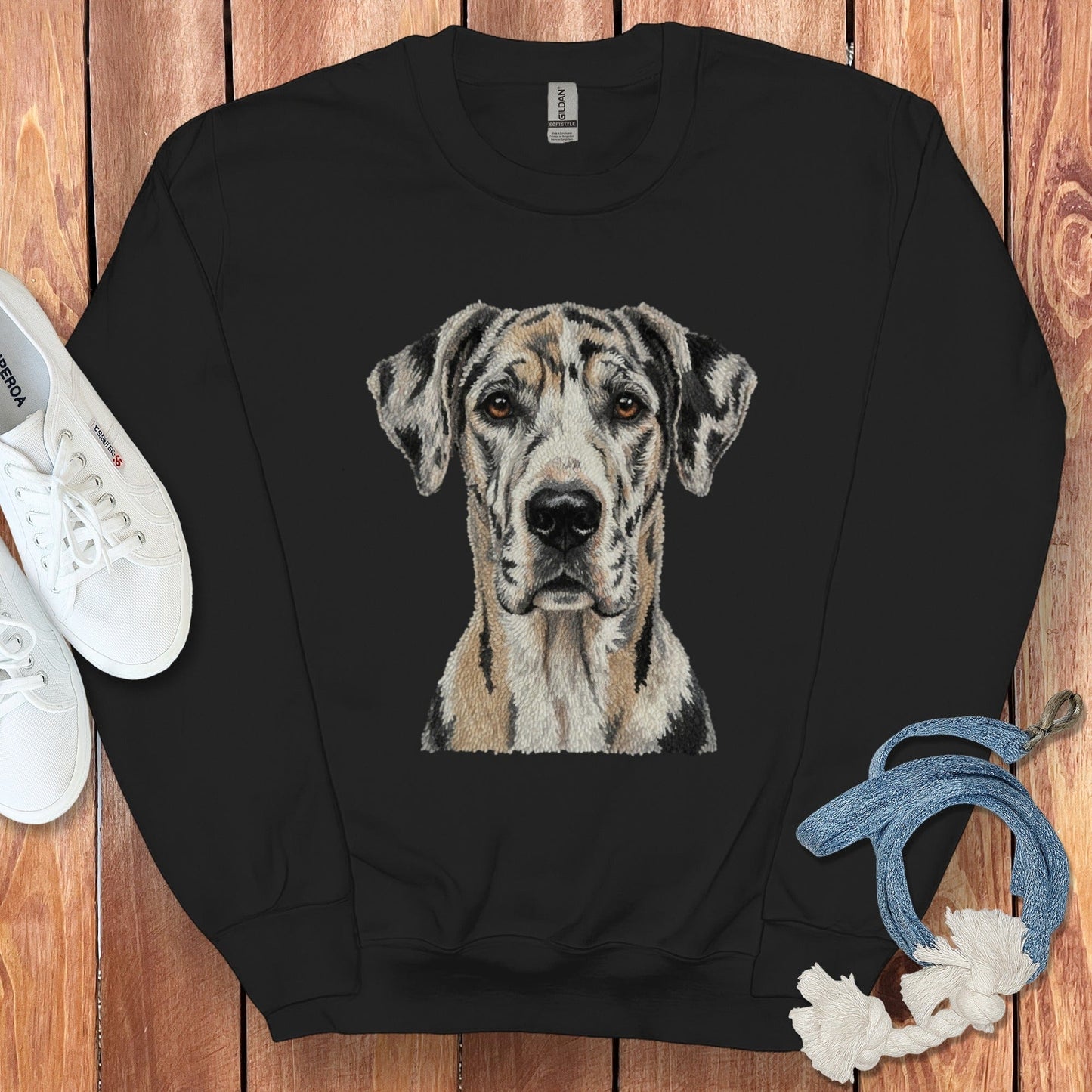 Great Dane Face Detailed Graphic Sweatshirt Product