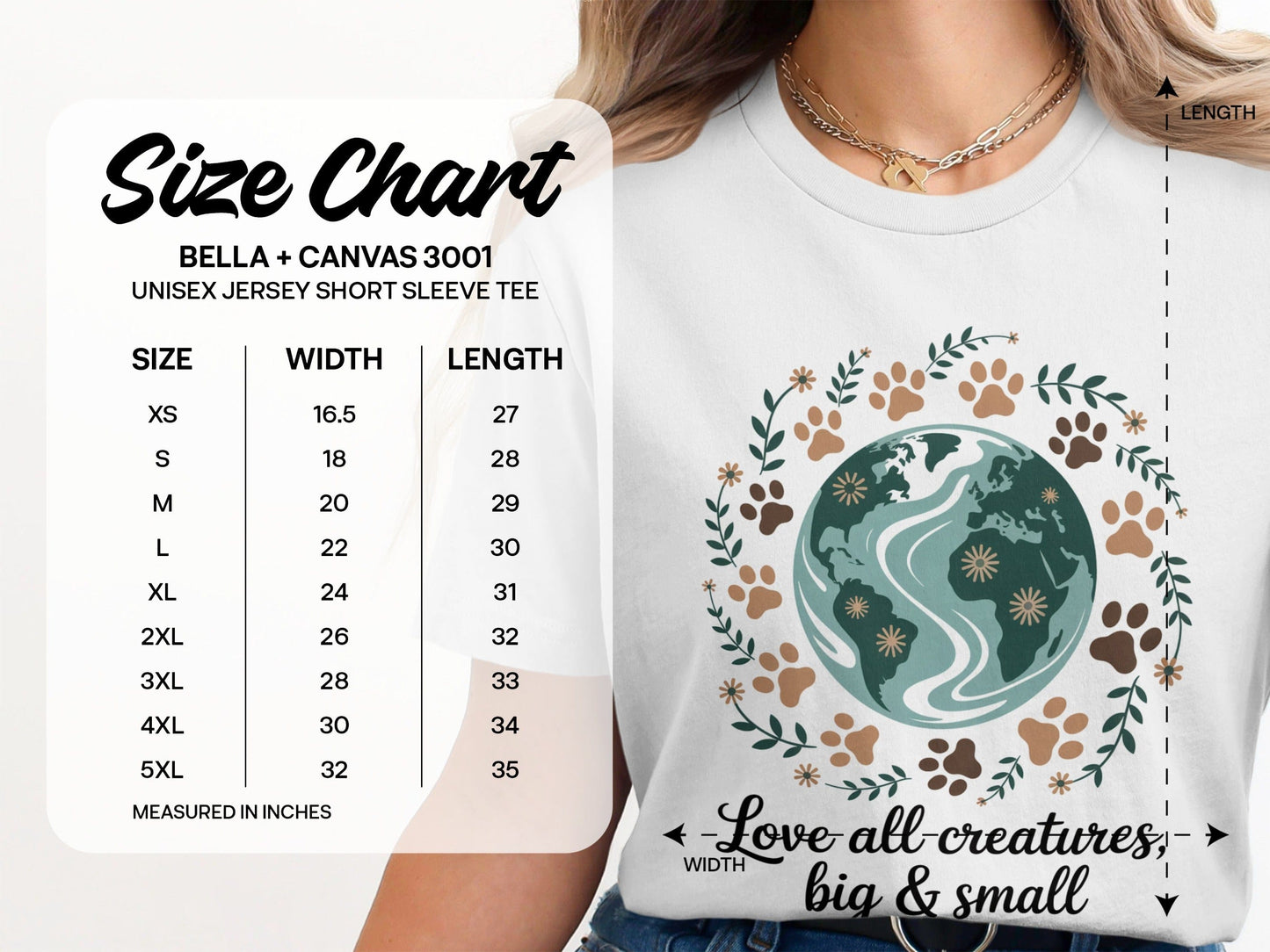 Love All Creatures With Big And Small T-shirt Product