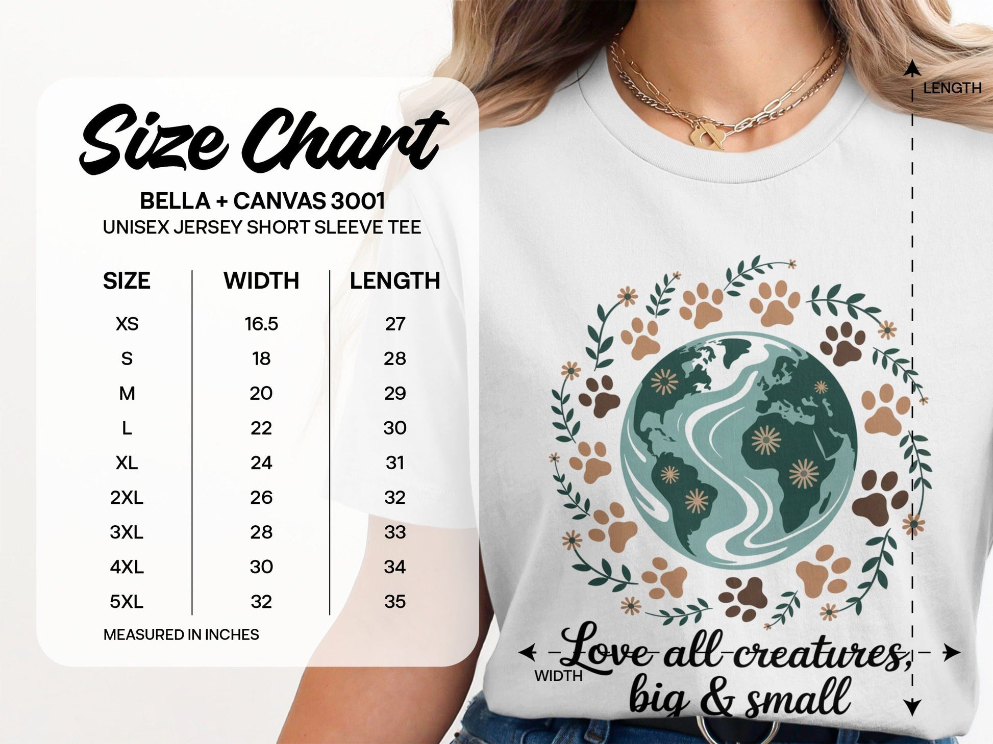 Love All Creatures With Big And Small T-shirt Product