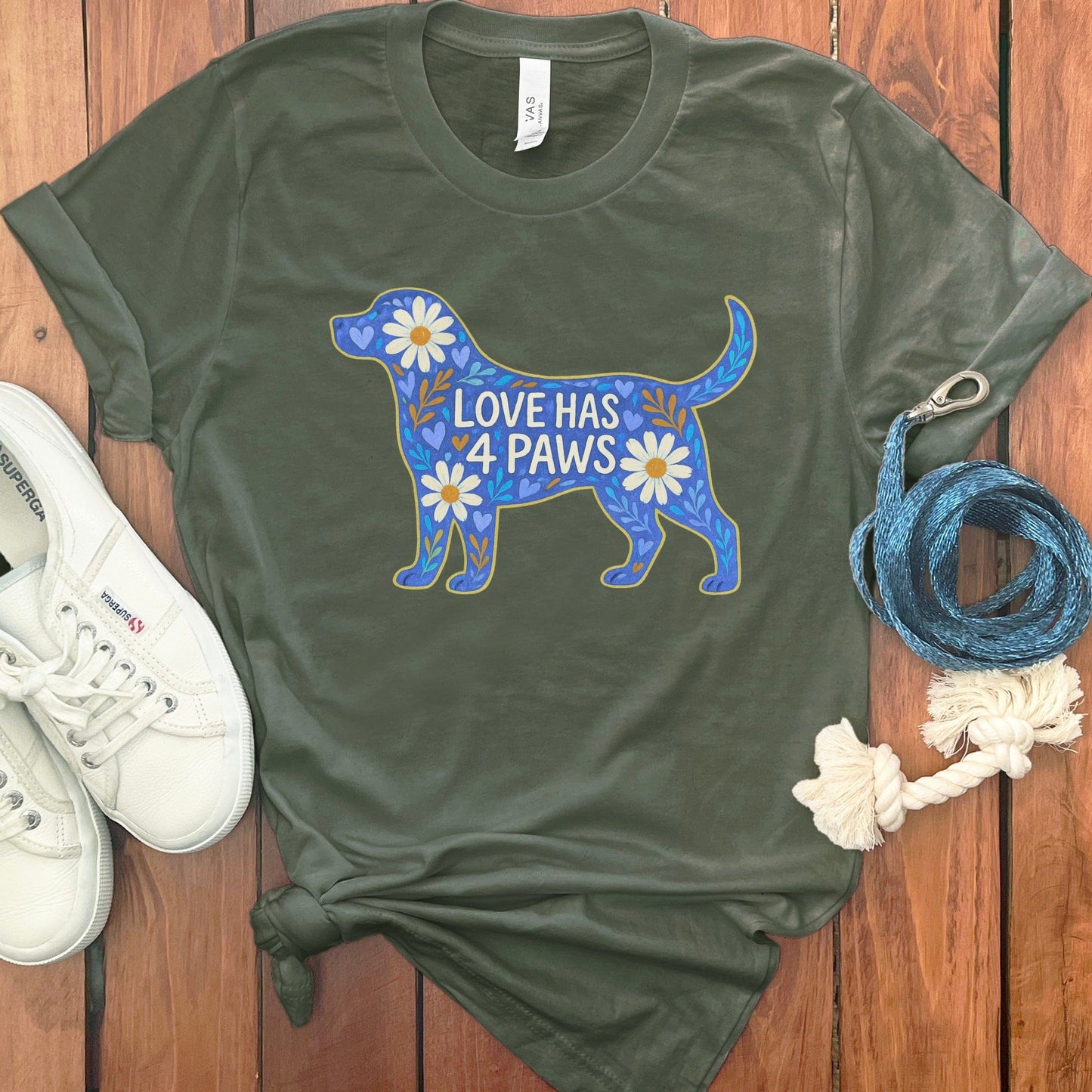 Love Has 4 Paws Graphic Dog Themed T-Shirt product