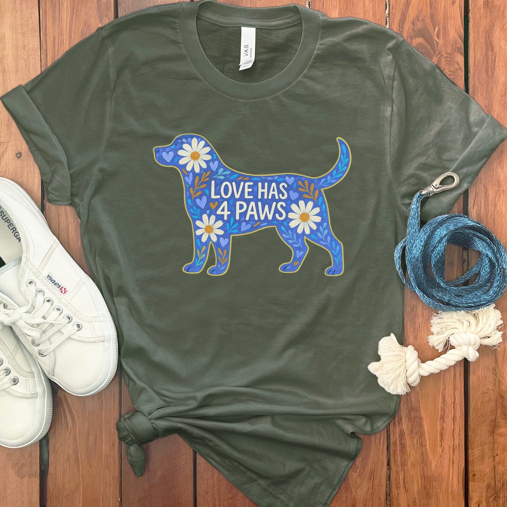 Love Has 4 Paws Graphic Dog Themed T-Shirt product