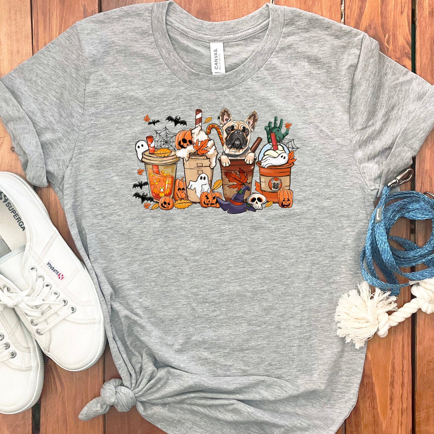 FALL FRENCH BULLDOGS COFFEE T-SHIRT