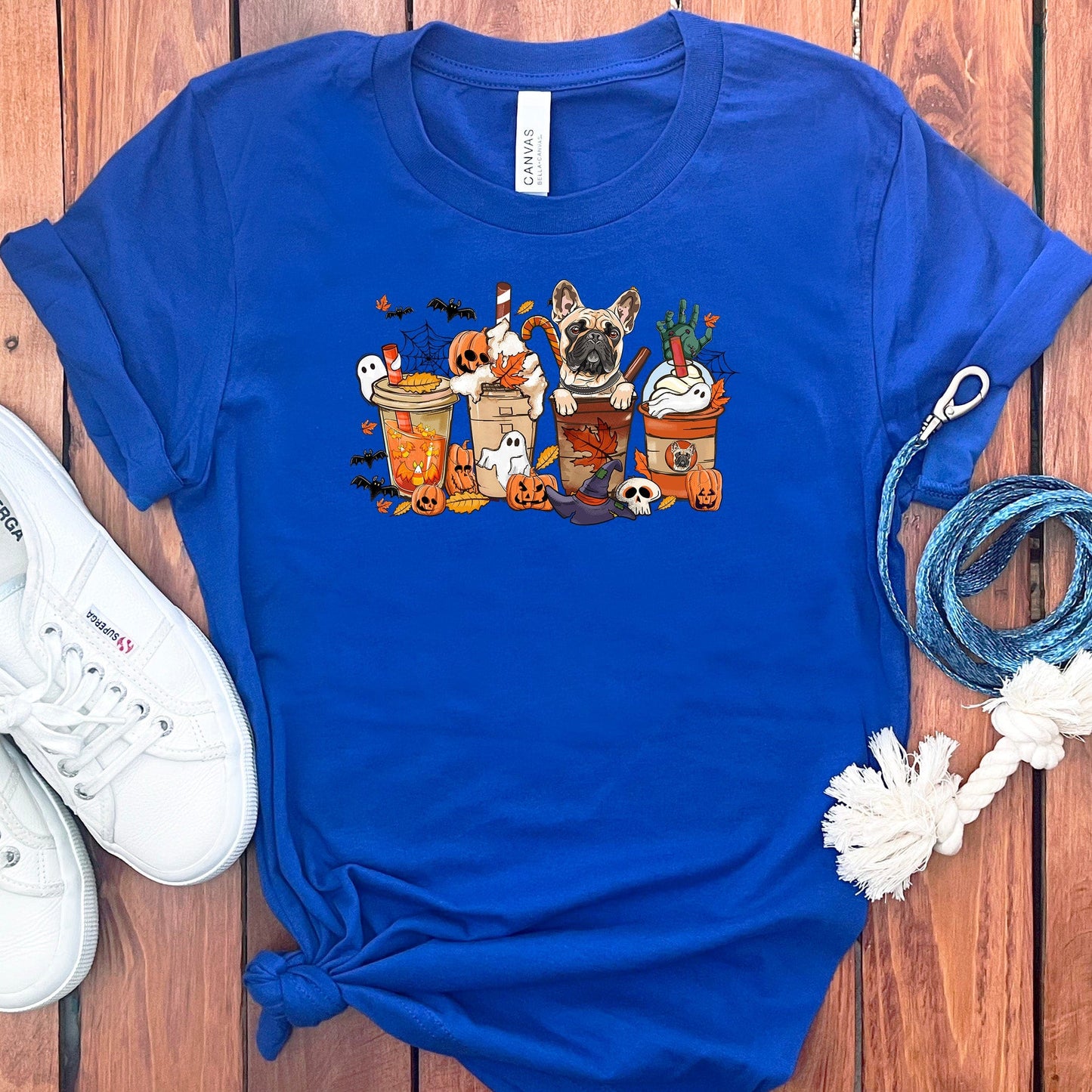 FALL FRENCH BULLDOGS COFFEE T-SHIRT