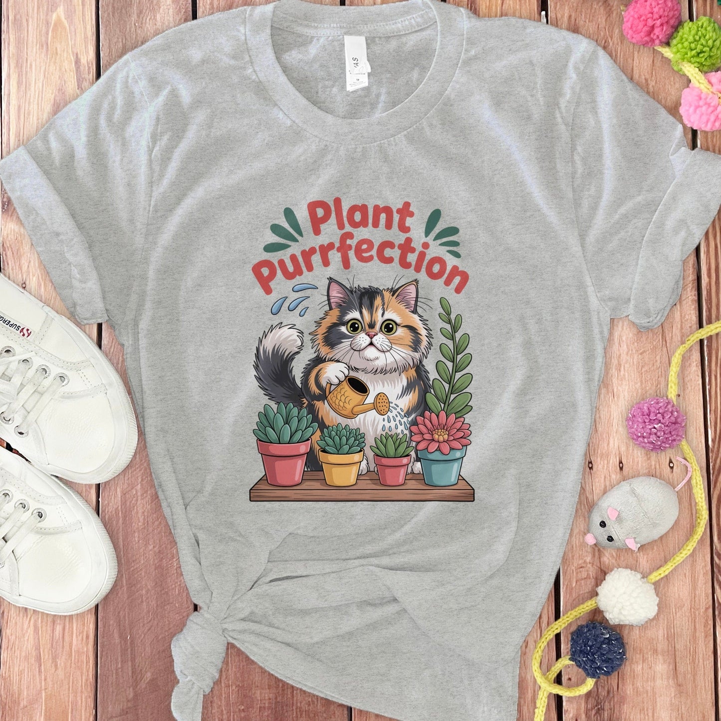 Plant Purrfection Cute Cat Succulent Graphic T-Shirt product