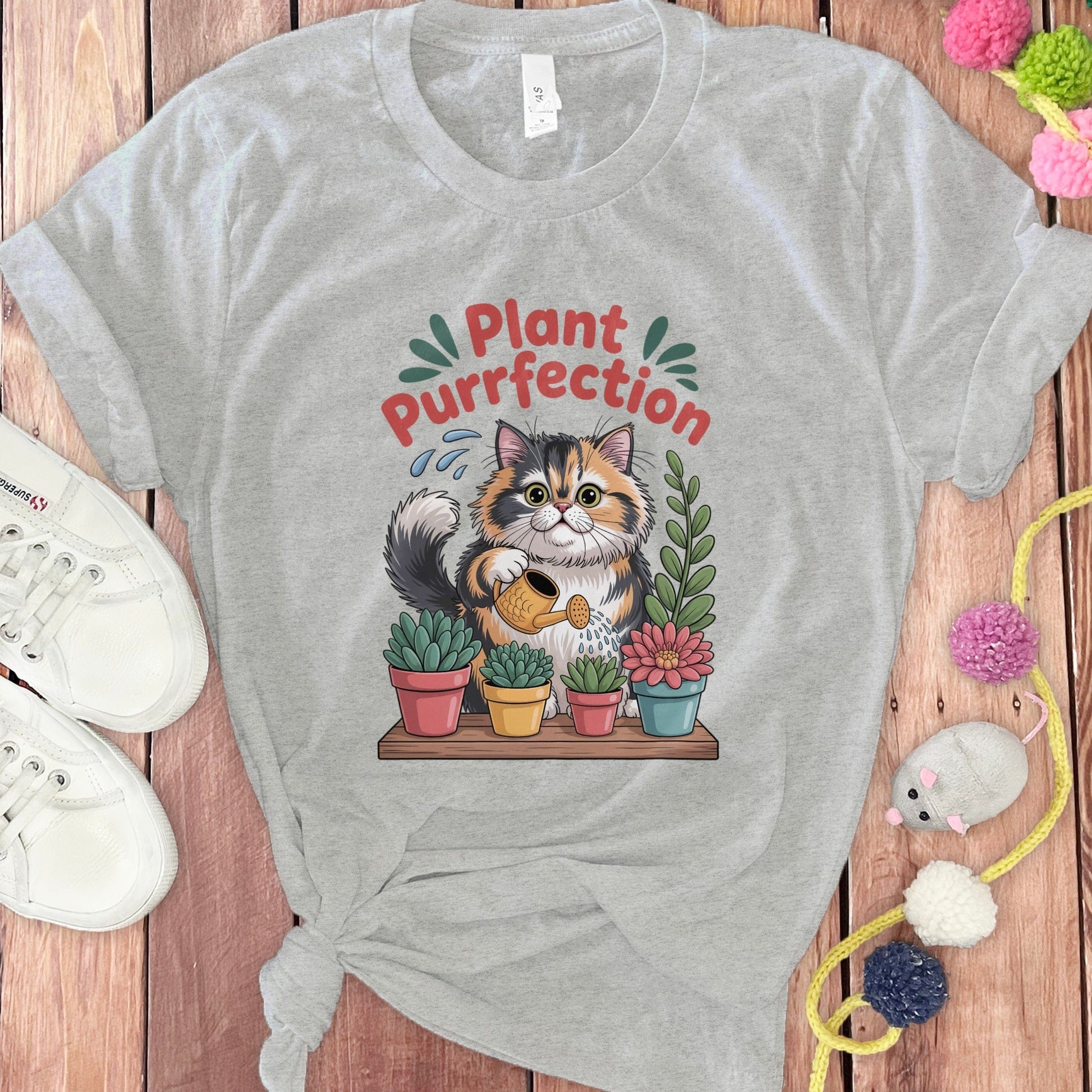 Plant Purrfection Cute Cat Succulent Graphic T-Shirt product
