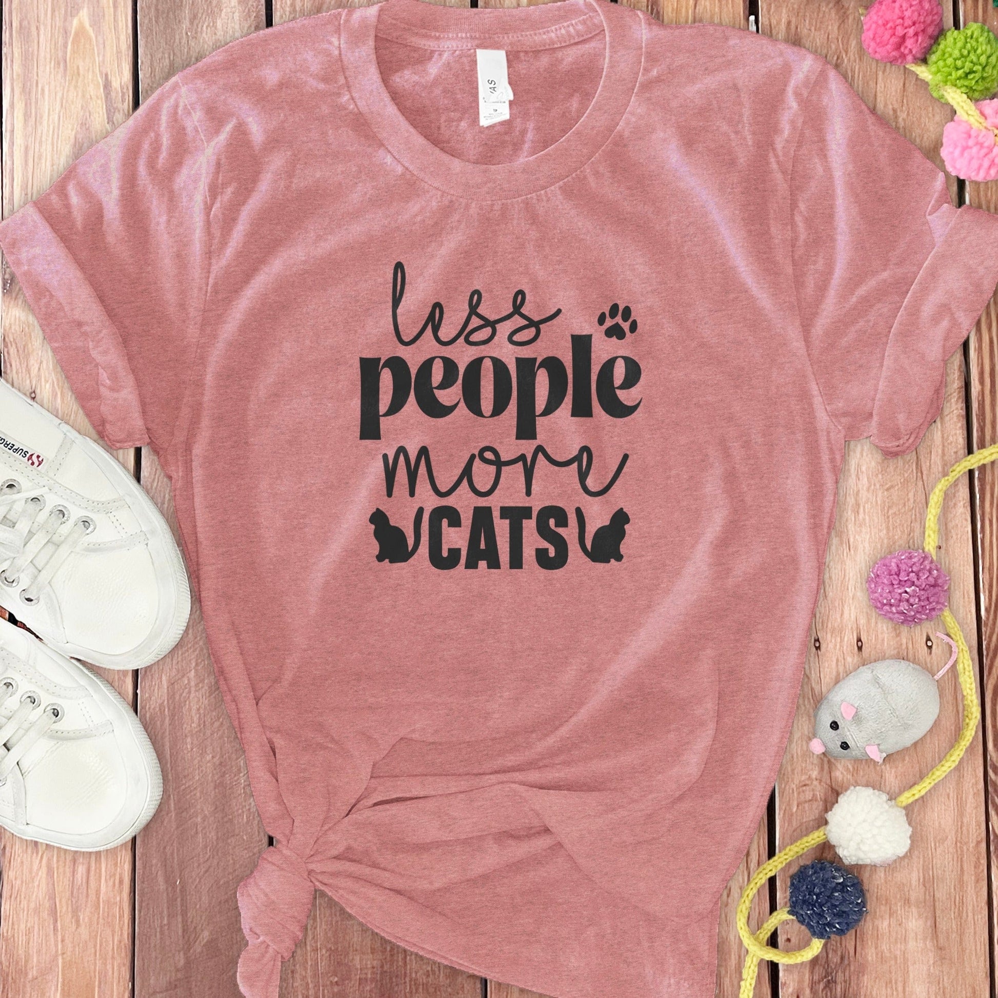 Less People More Cats Graphic Tee Shirt product type
