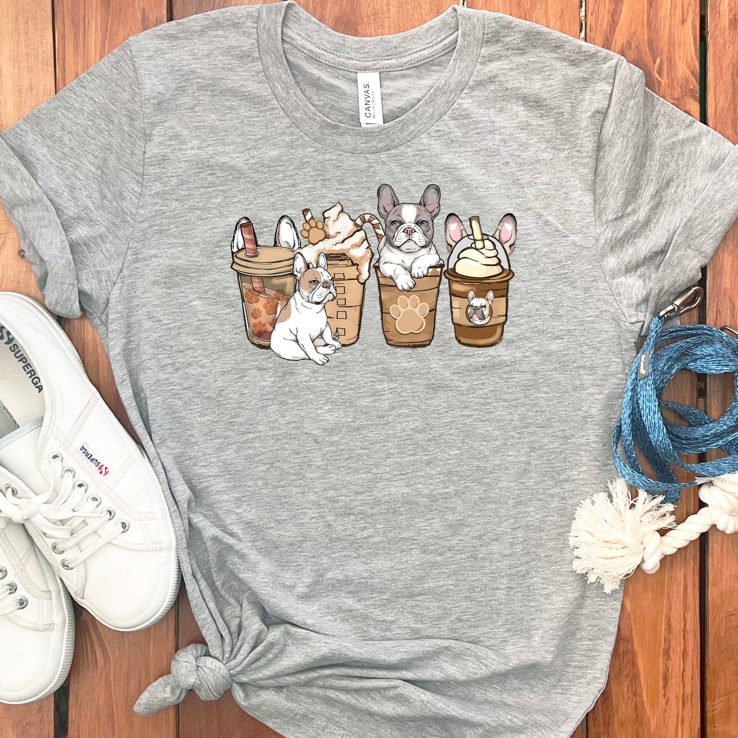 FRENCH BULLDOG COFFEE T-SHIRT