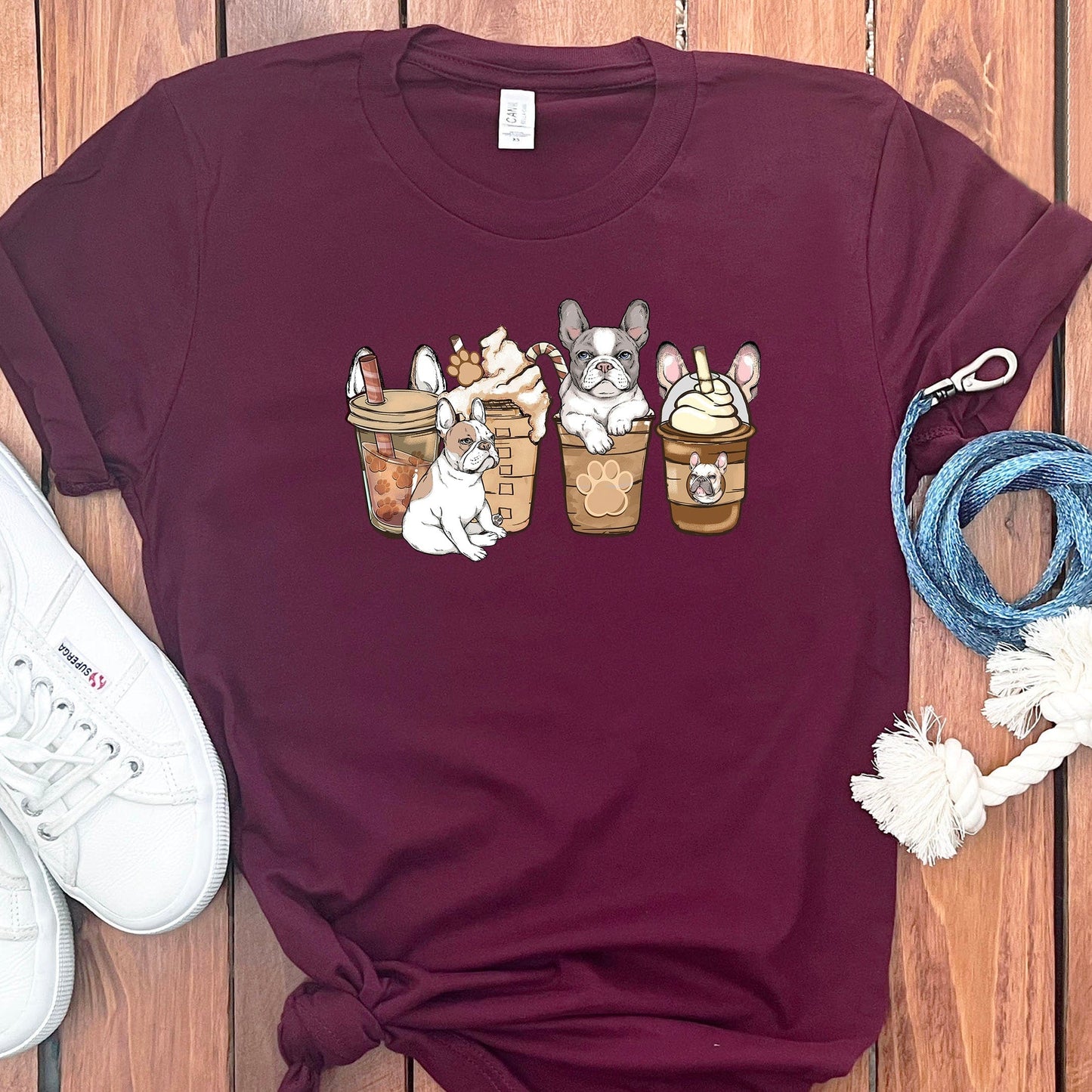 FRENCH BULLDOG COFFEE T-SHIRT