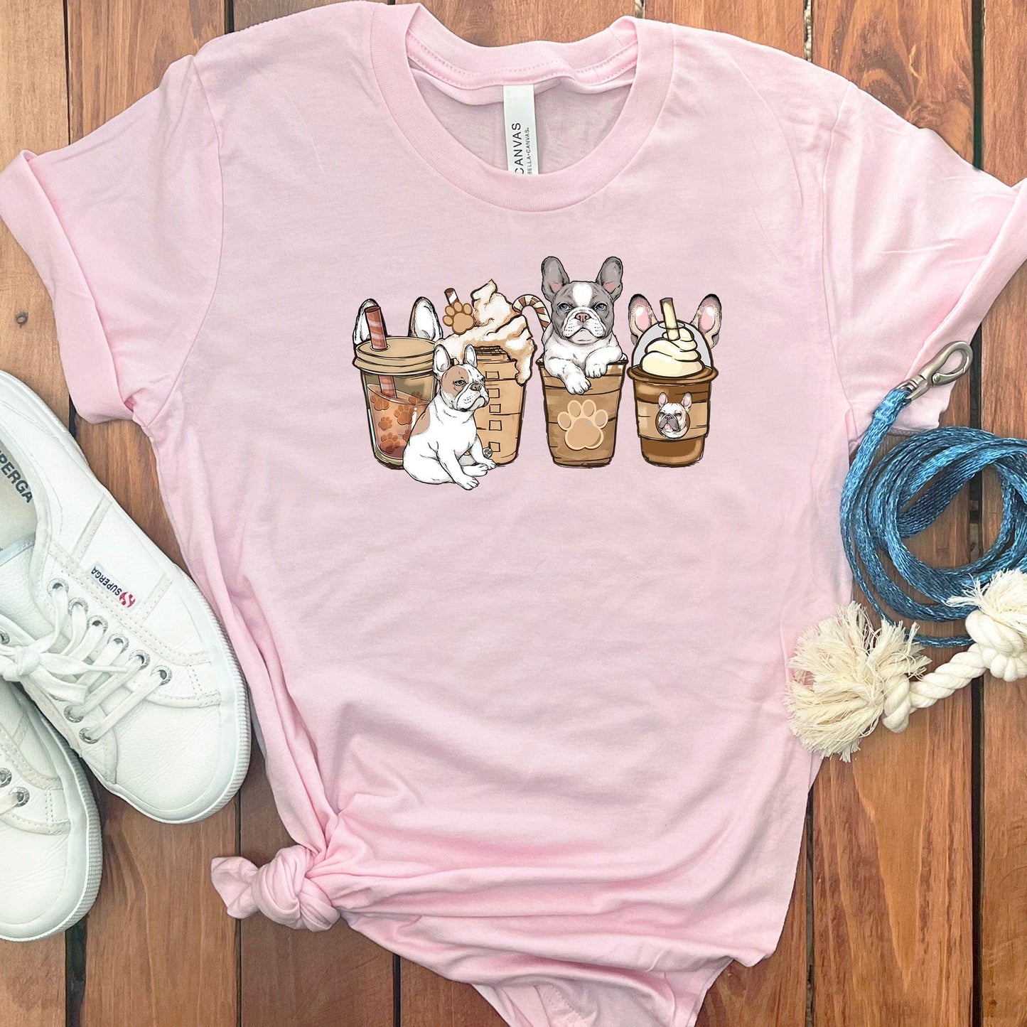 FRENCH BULLDOG COFFEE T-SHIRT