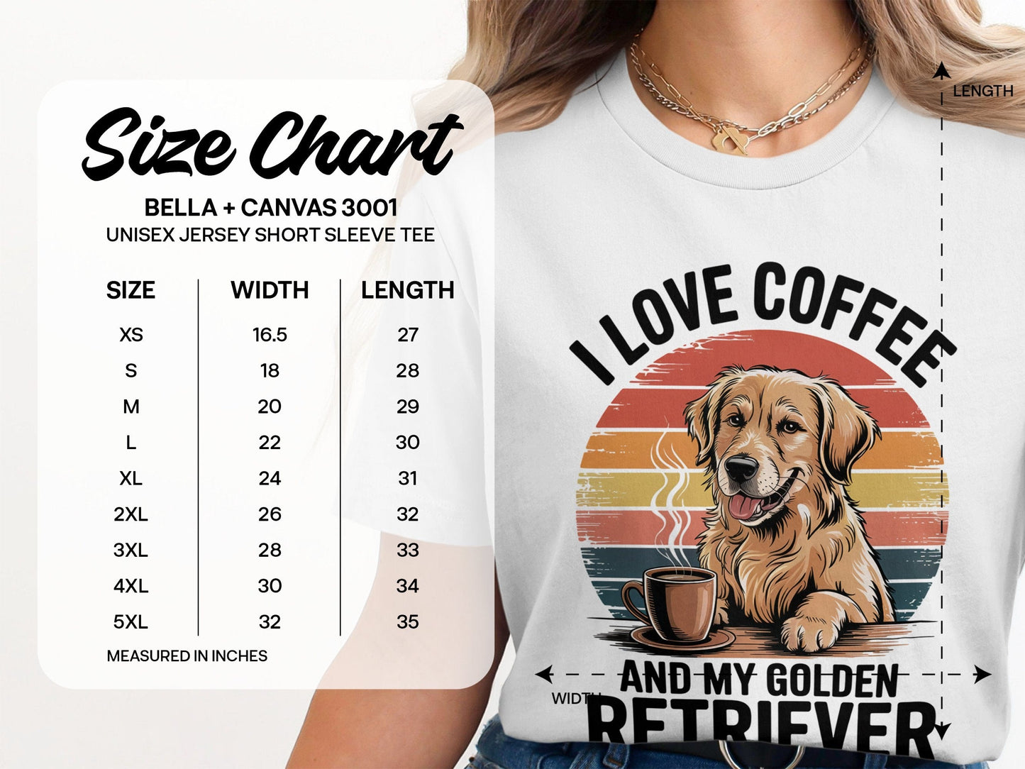 I Love Coffee And My Golden Retriever Tee product type