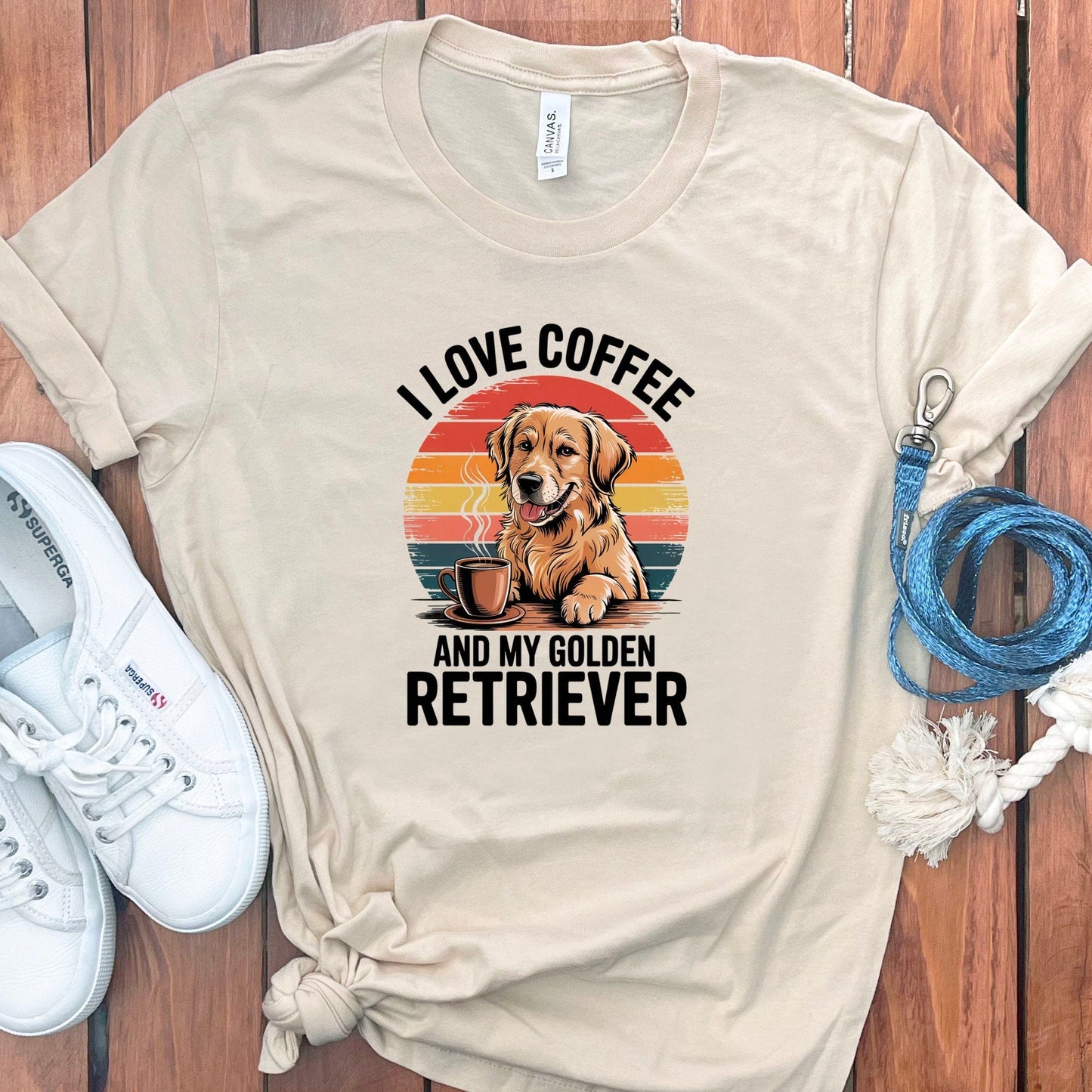 I Love Coffee and My Golden Retriever T-shirt product type