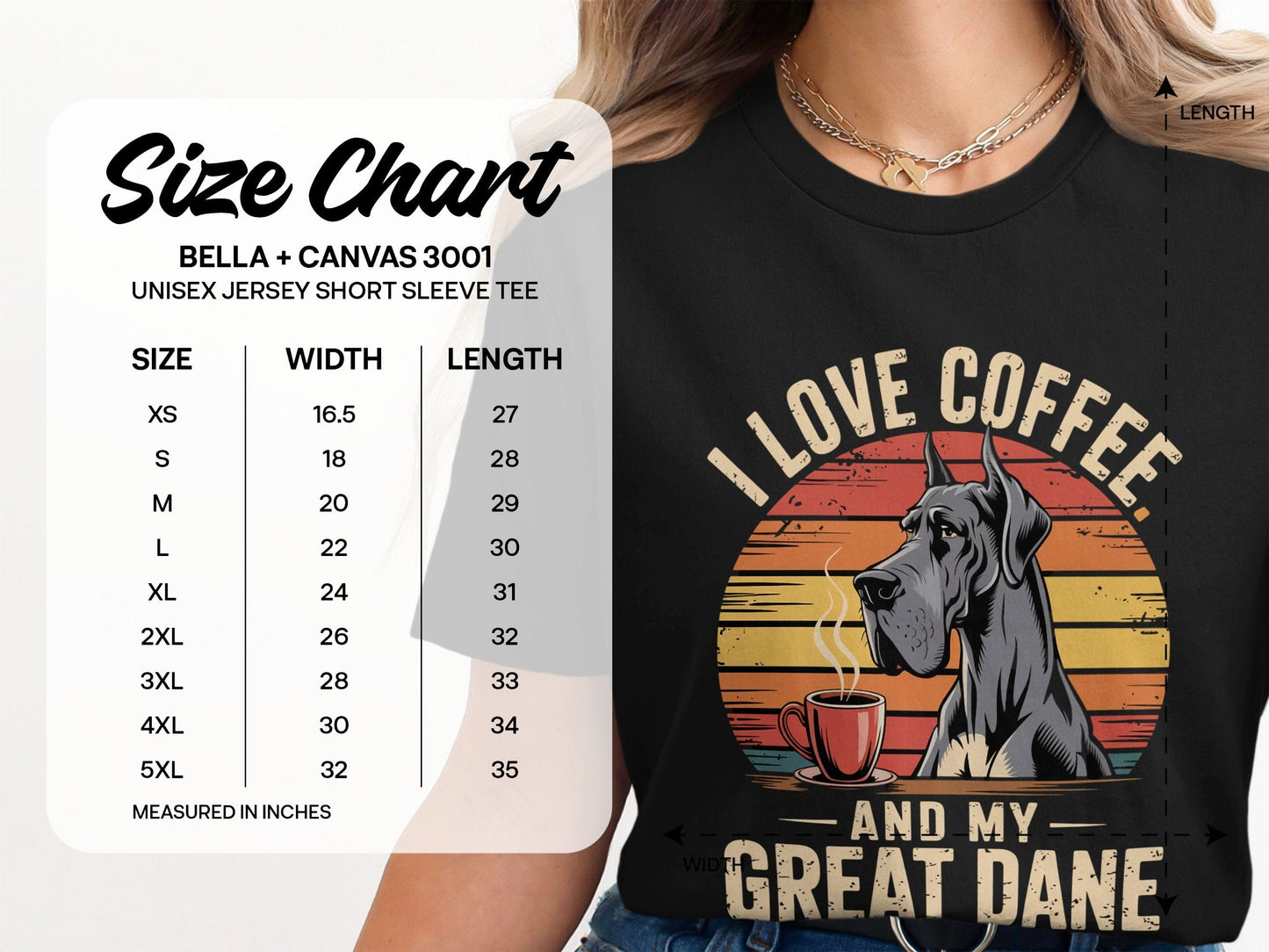 I Love Coffee and My Great Dane Shirt product