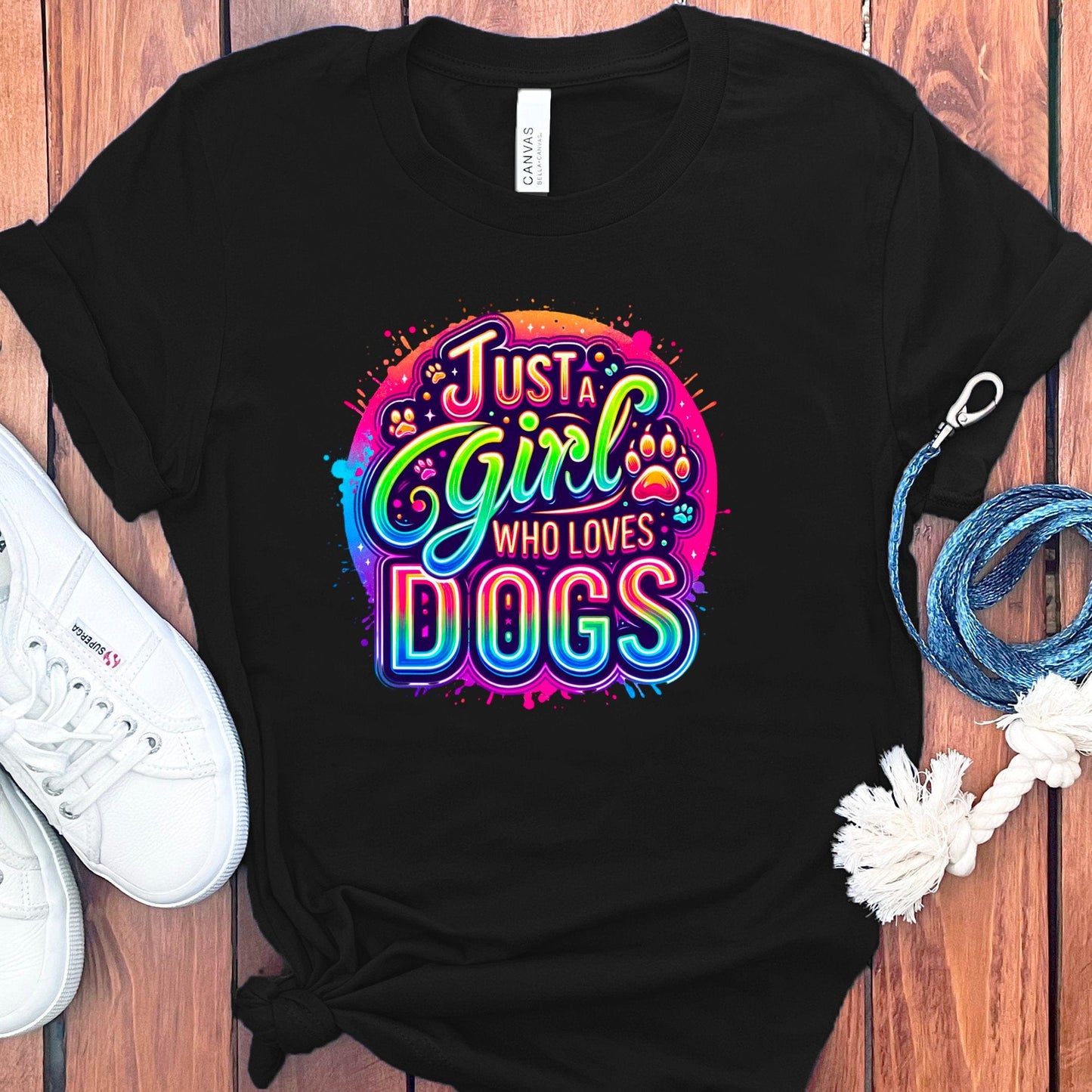 Just A Girl Who Loves Dogs colorful graphic product