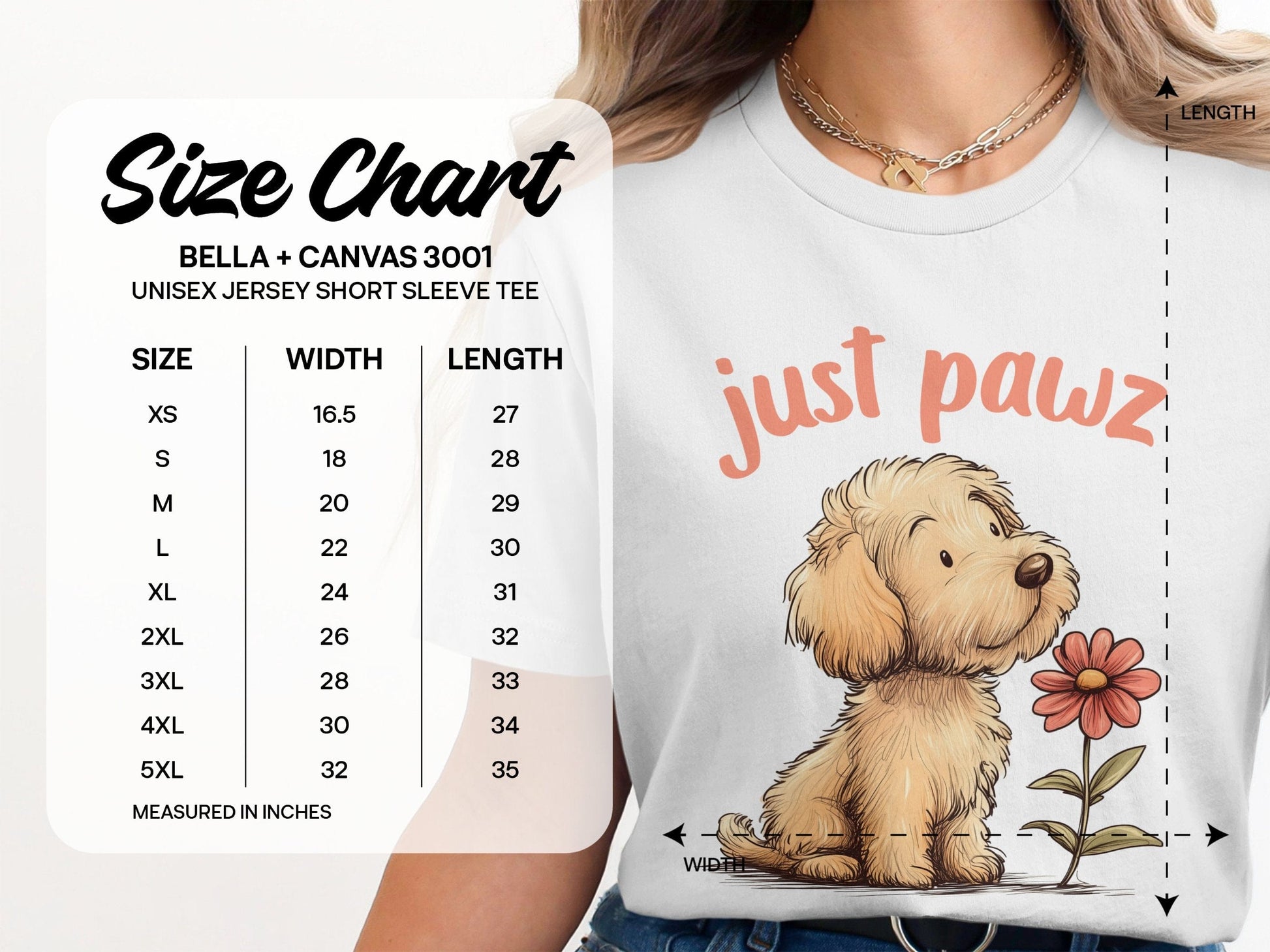 Cute Dog Graphic Just Pawz Unisex Jersey Short Sleeve product type