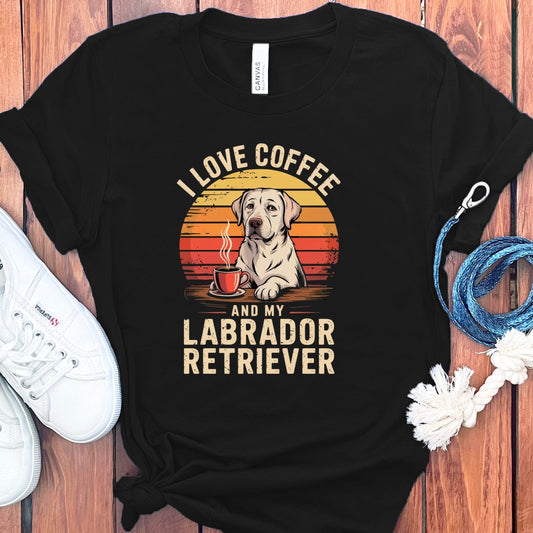 I Love Coffee and My Labrador Retriever Graphic Shirt Product