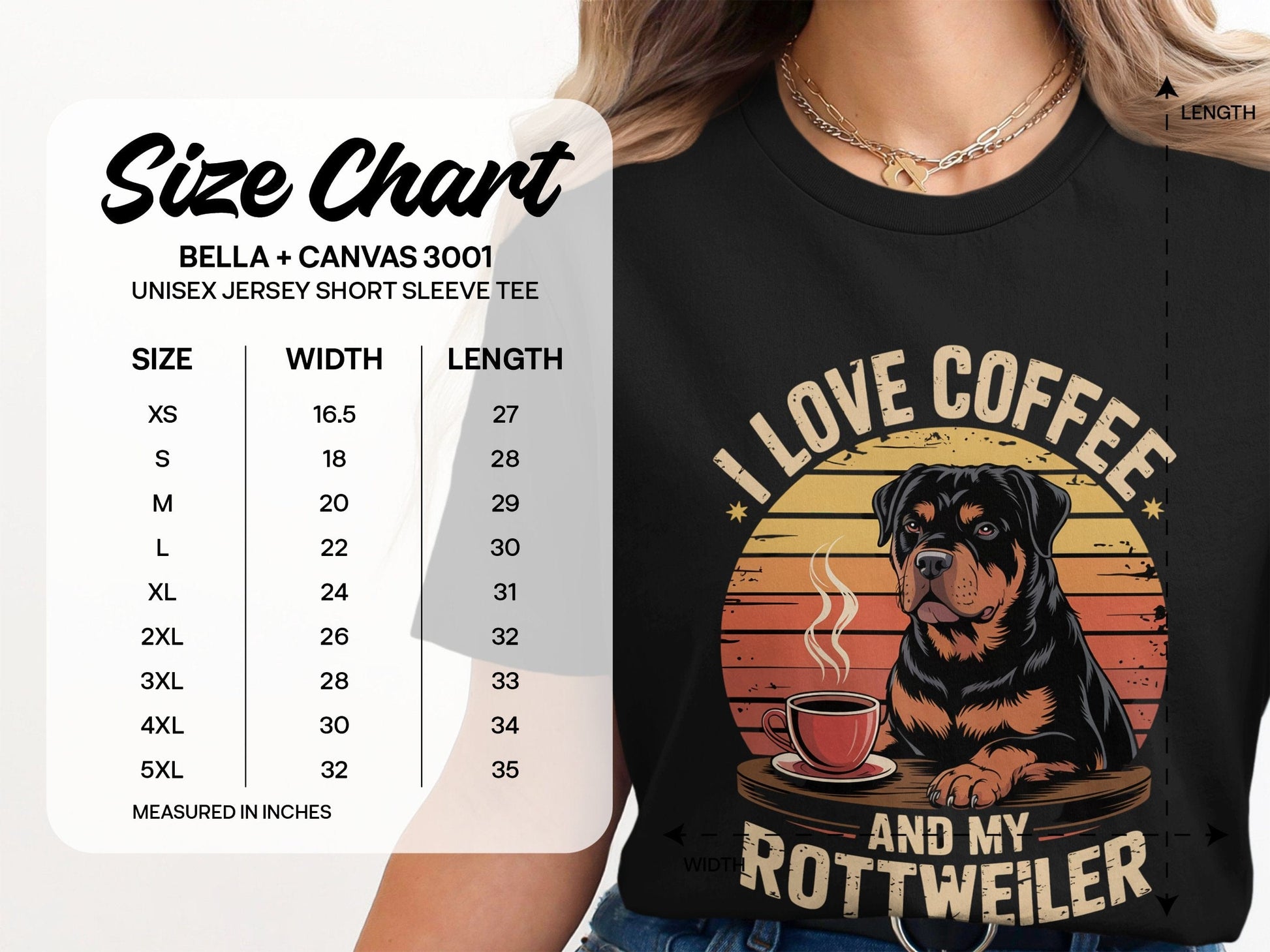 I Love Coffee and My Rottweiler T-Shirt product