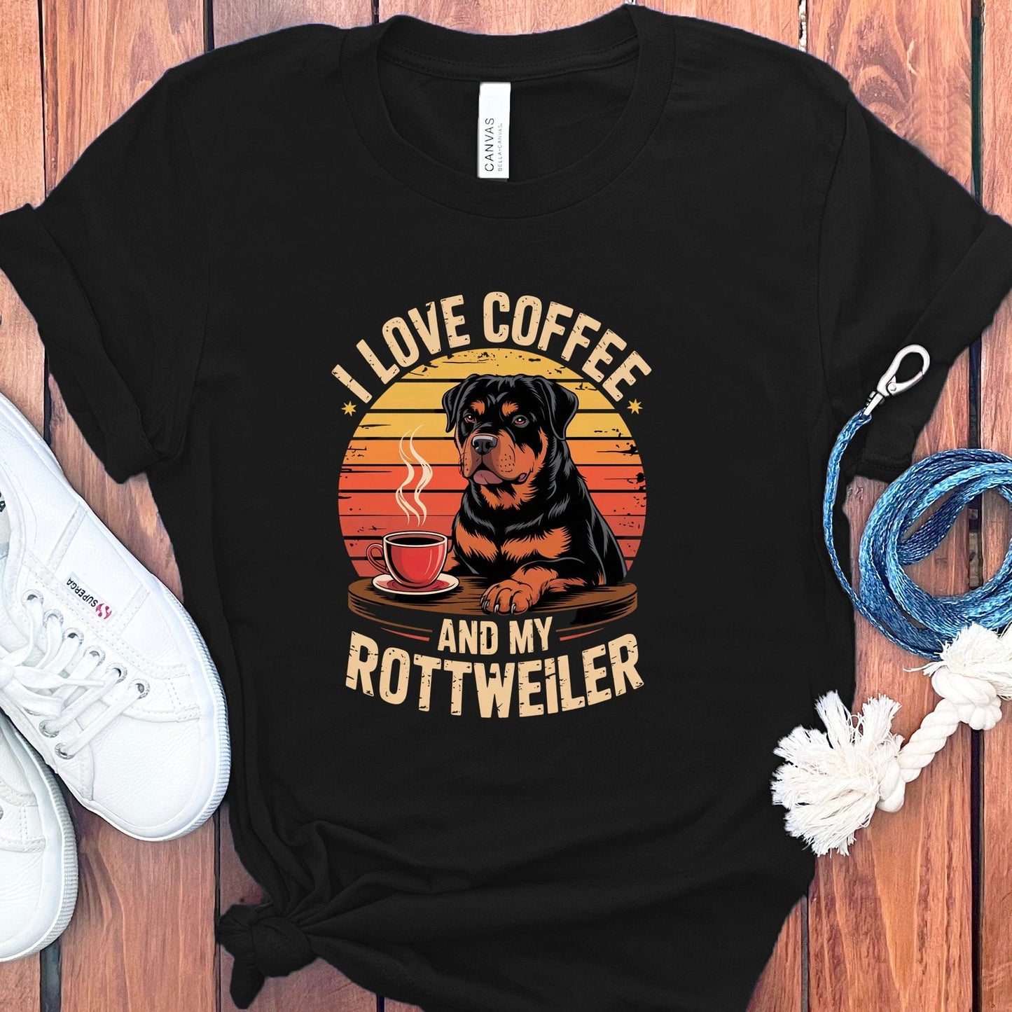 I Love Coffee and My Rottweiler Graphic T-shirt product