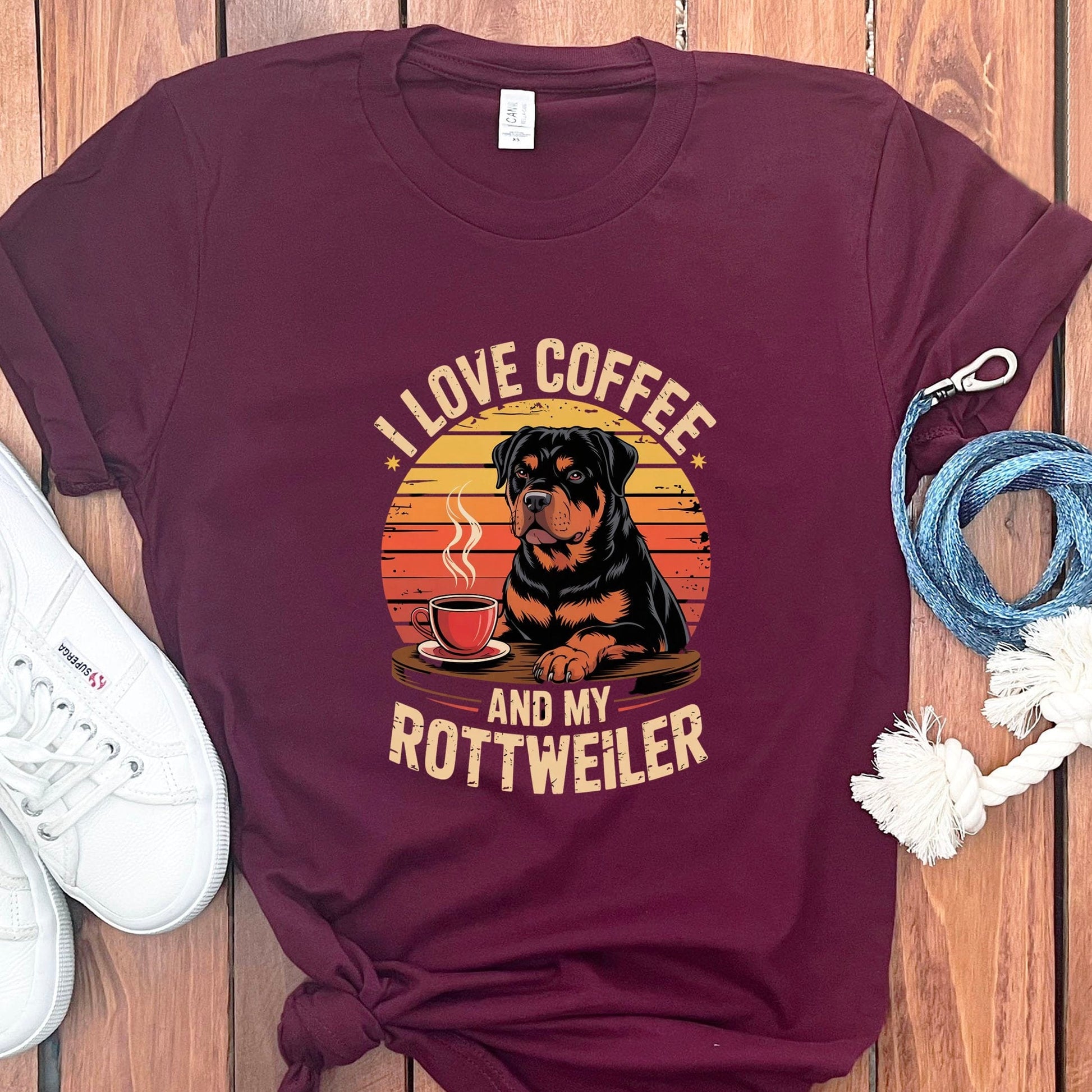 I Love Coffee and My Rottweiler Graphic T-Shirt Product