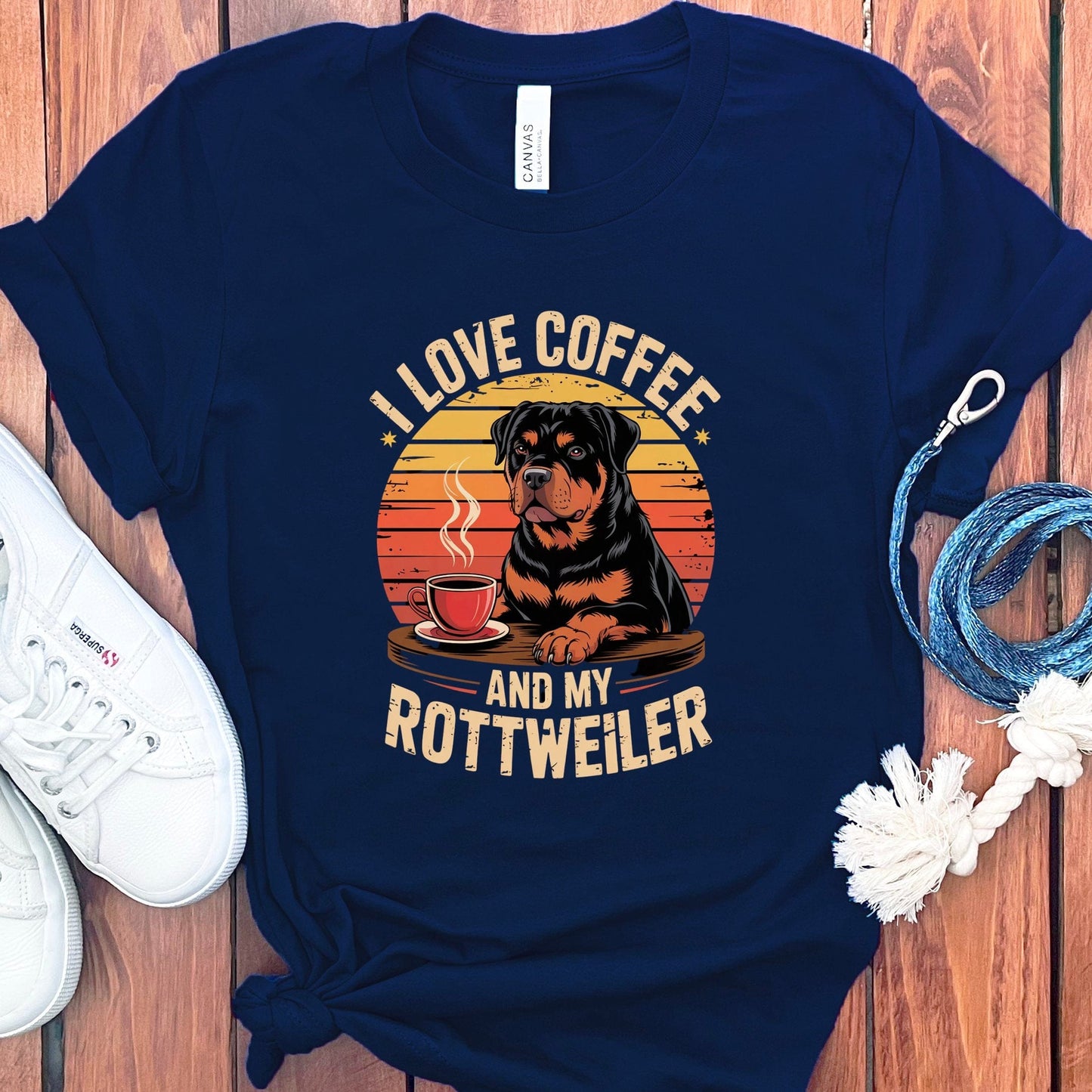 I Love Coffee And My Rottweiler T-Shirt Product