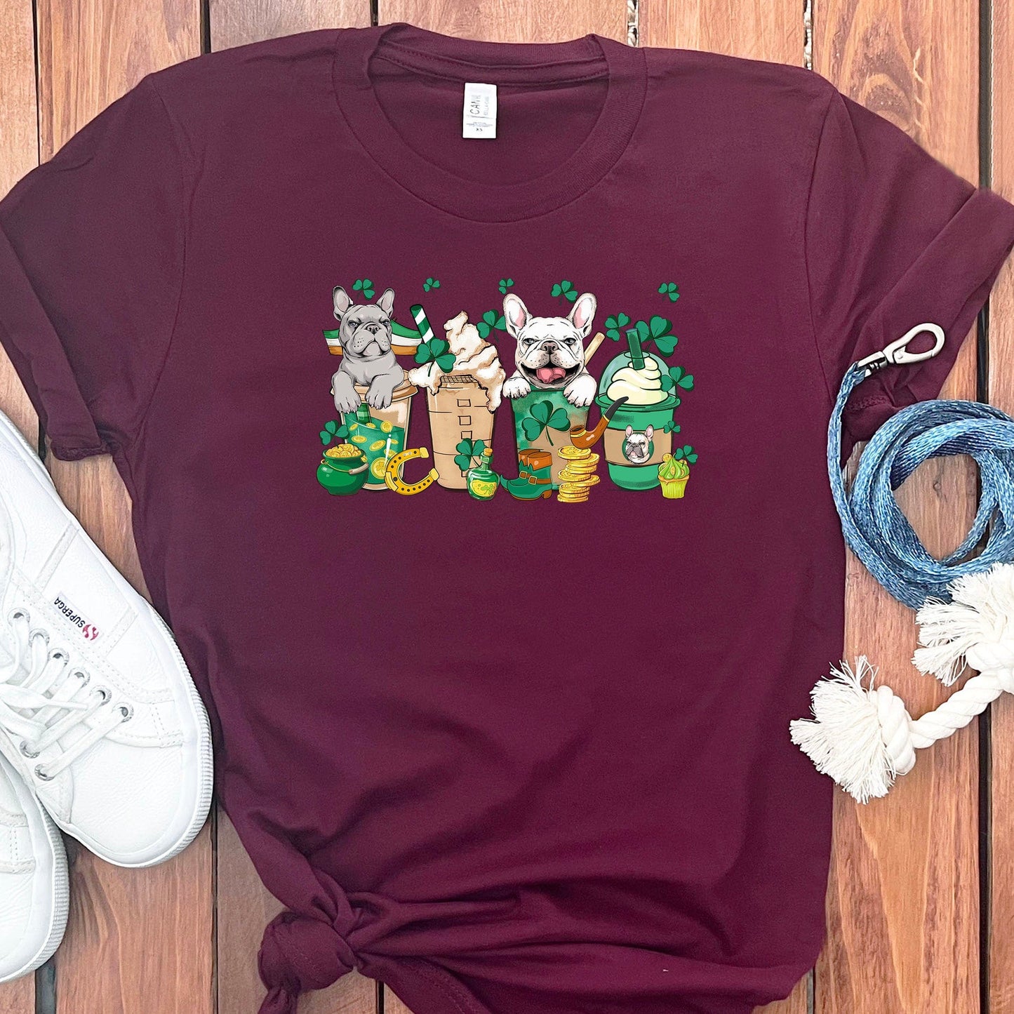 ST. PATRICKS DAY FRENCH BULLDOGS T-SHIRT