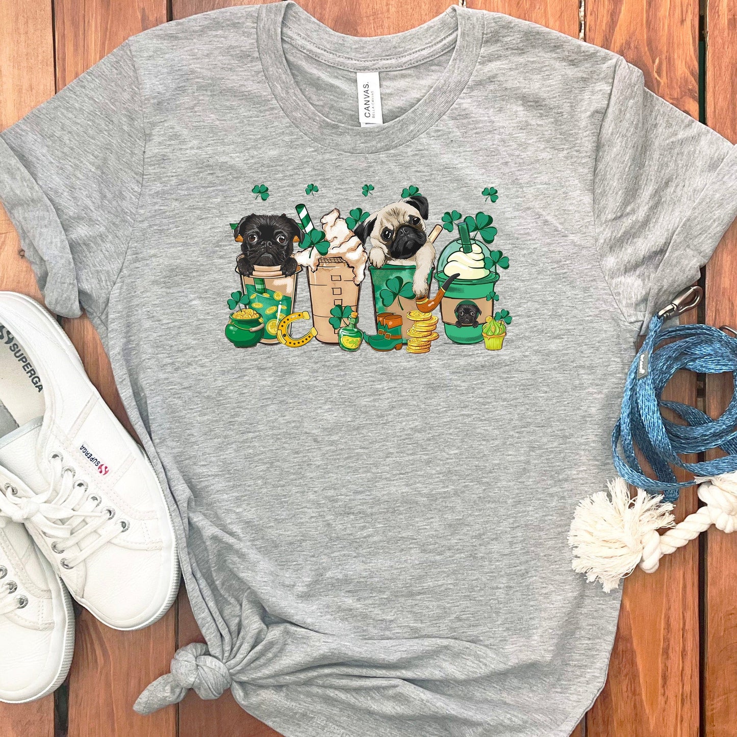 ST. PATRICKS DAY PUG T-SHIRT