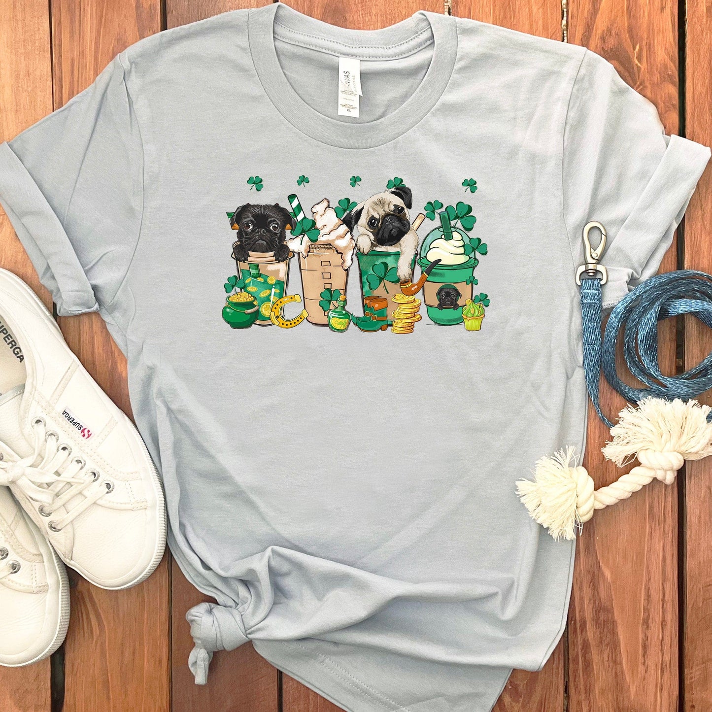 ST. PATRICKS DAY PUG T-SHIRT