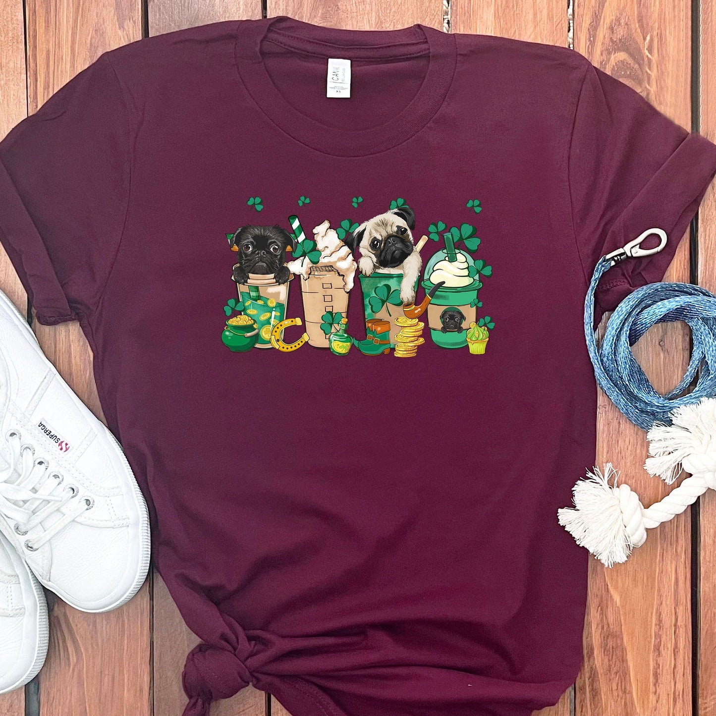 ST. PATRICKS DAY PUG T-SHIRT