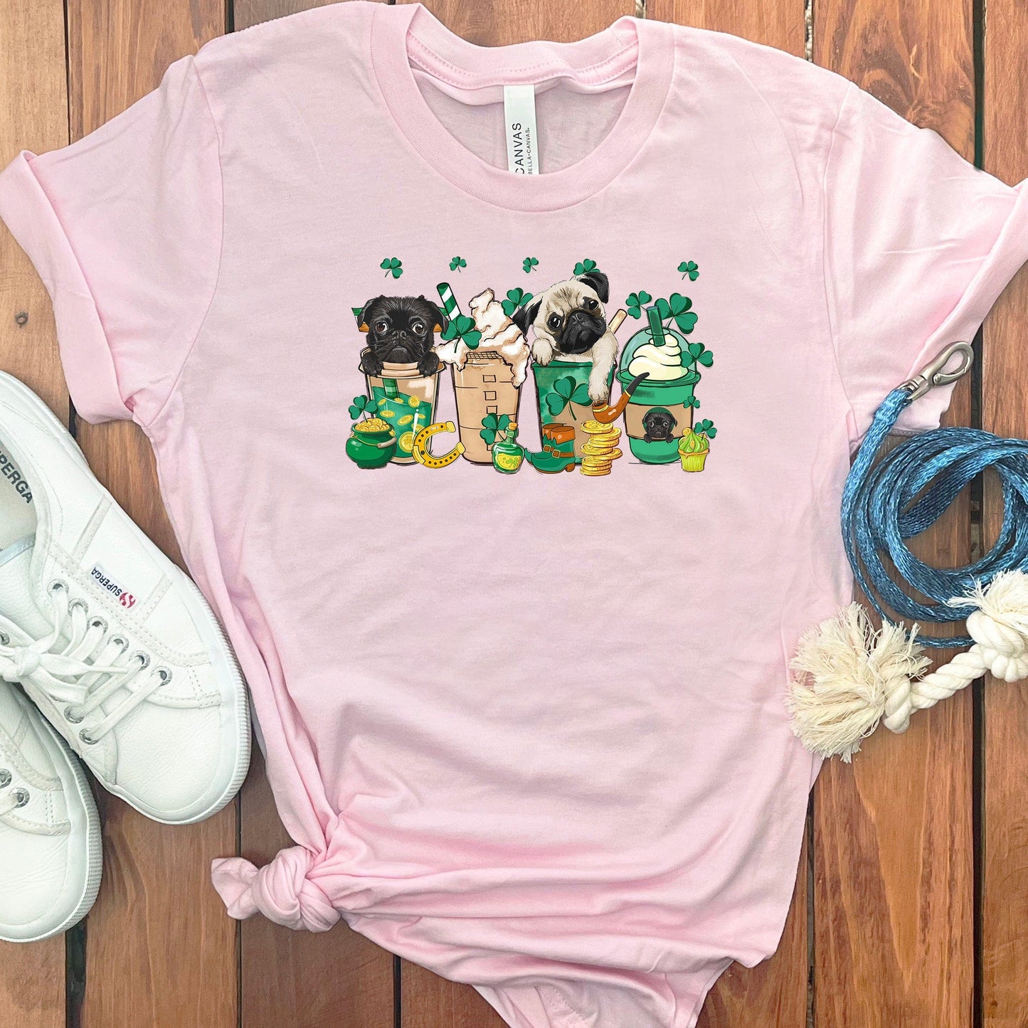 ST. PATRICKS DAY PUG T-SHIRT