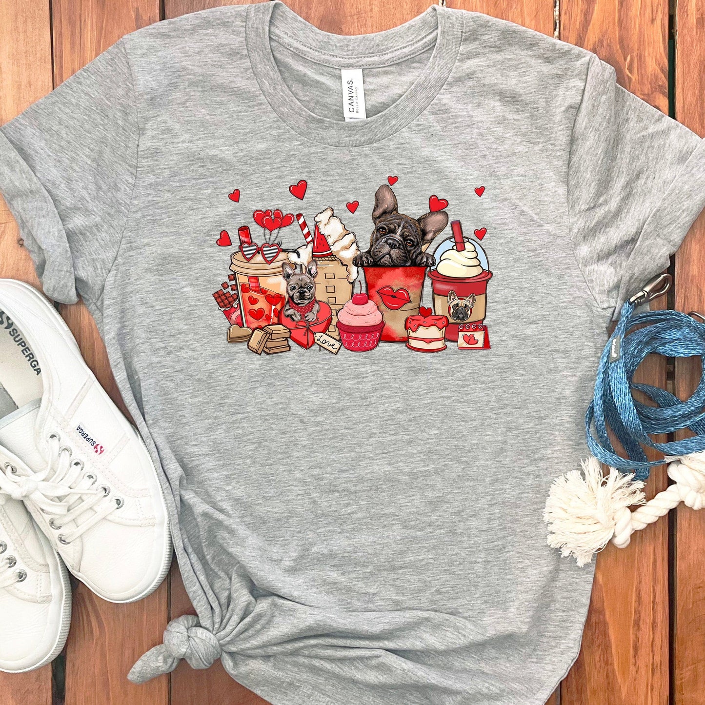 VALENTINE FRENCH BULLDOGS T-SHIRT